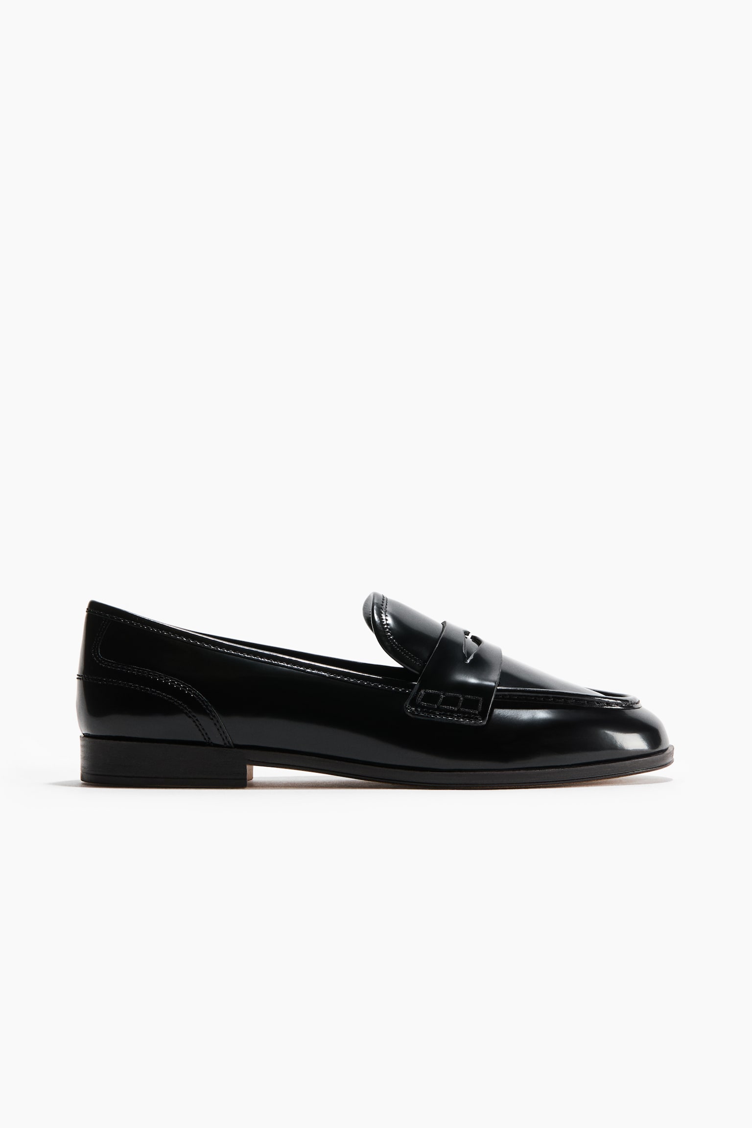 Leather loafers - Black/Dark brown
