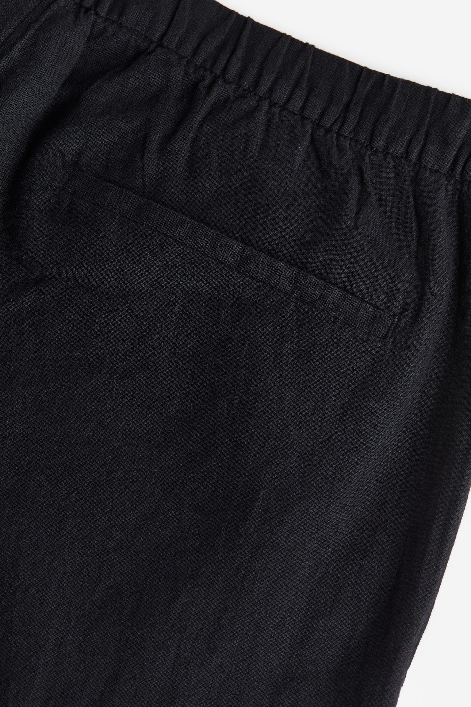 Regular Fit Linen-blend trousers - Black/White/Grey/White marl - 4