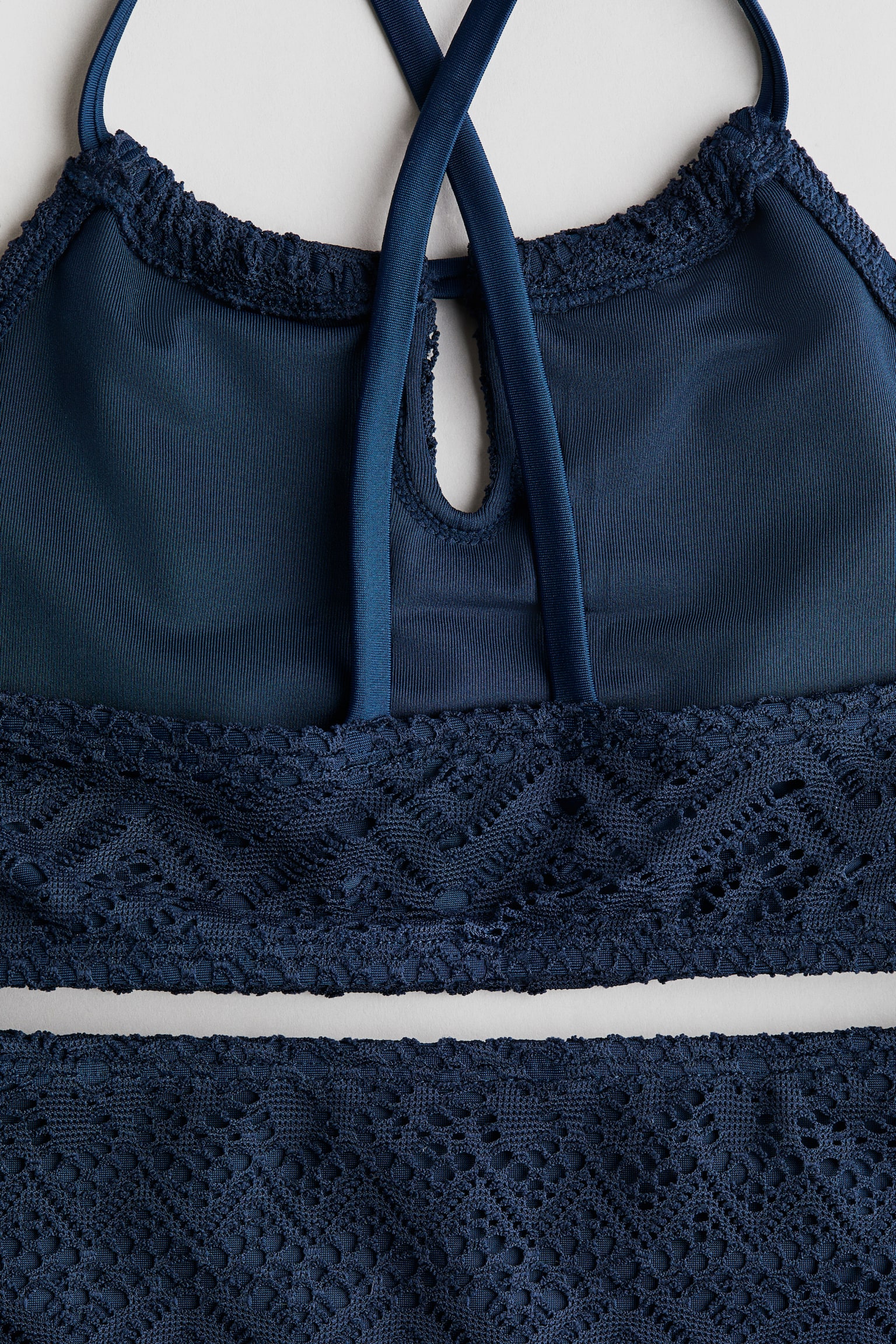 Бікіні з імітацією в’язання гачком - Темно-синій - 2