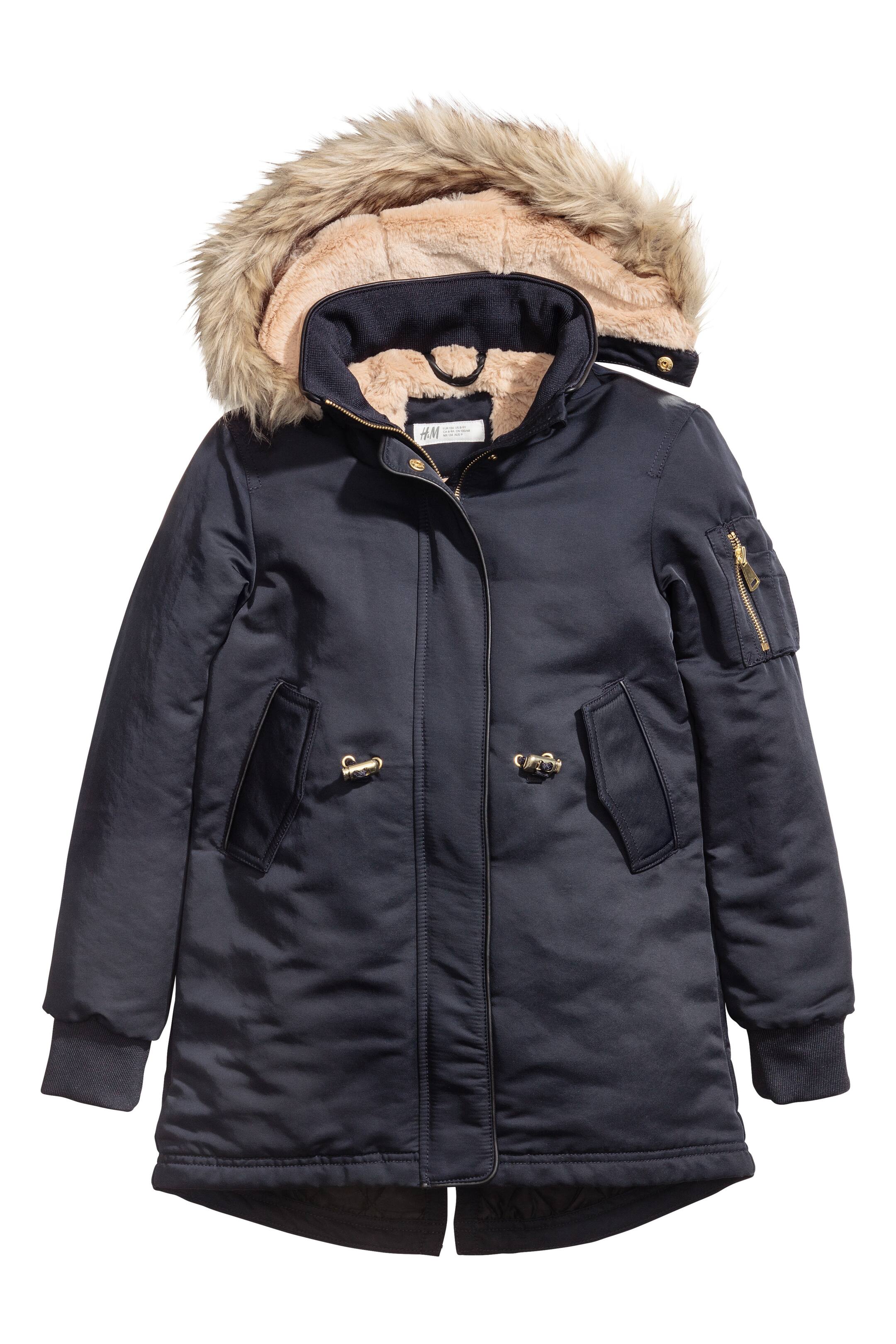 View larger image: Padded parka - Dark blue - Kids | H&M GB 1