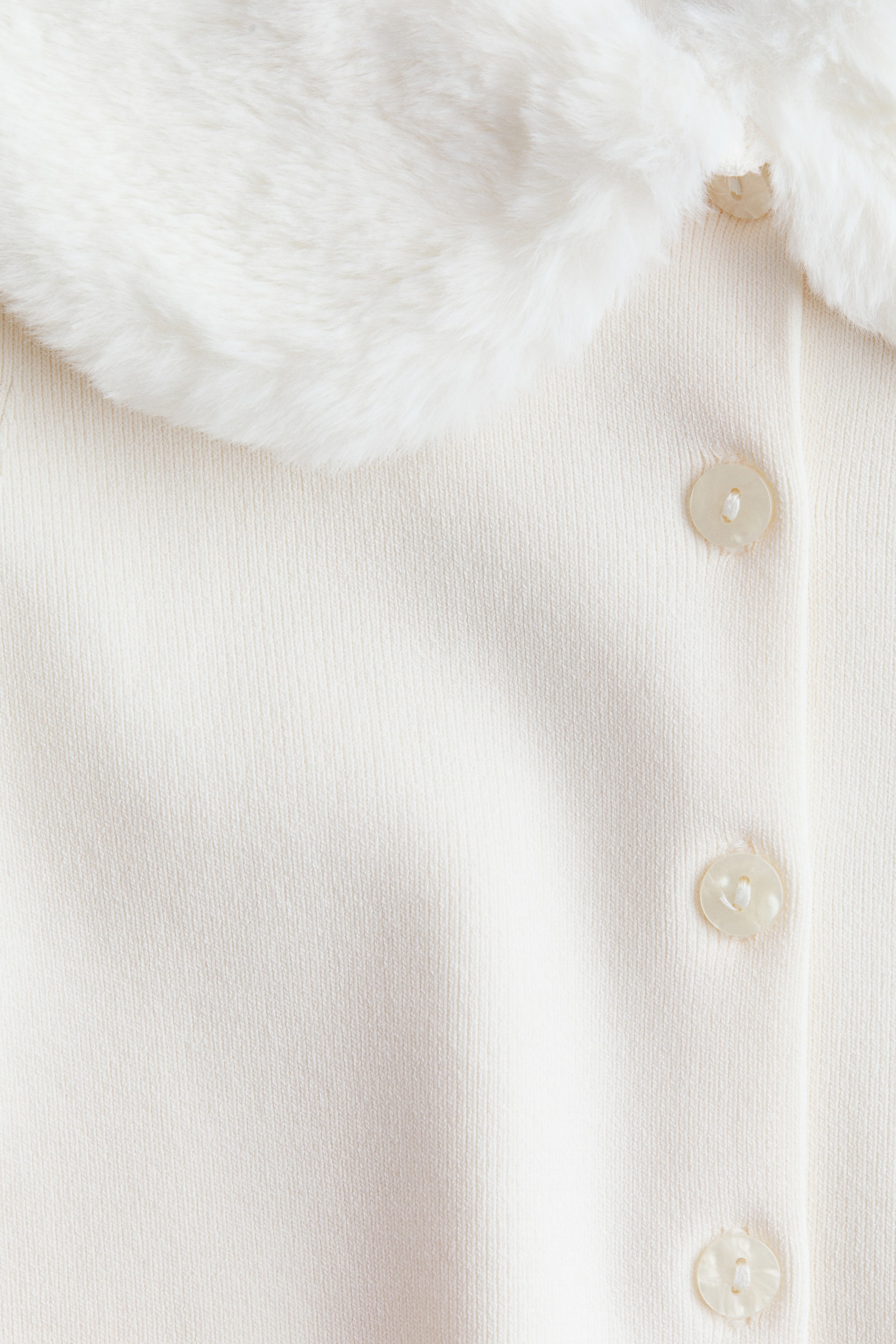 Ampliar la imagen: Fluffy-collar cardigan - Blanco - Kids | H&M MX 2