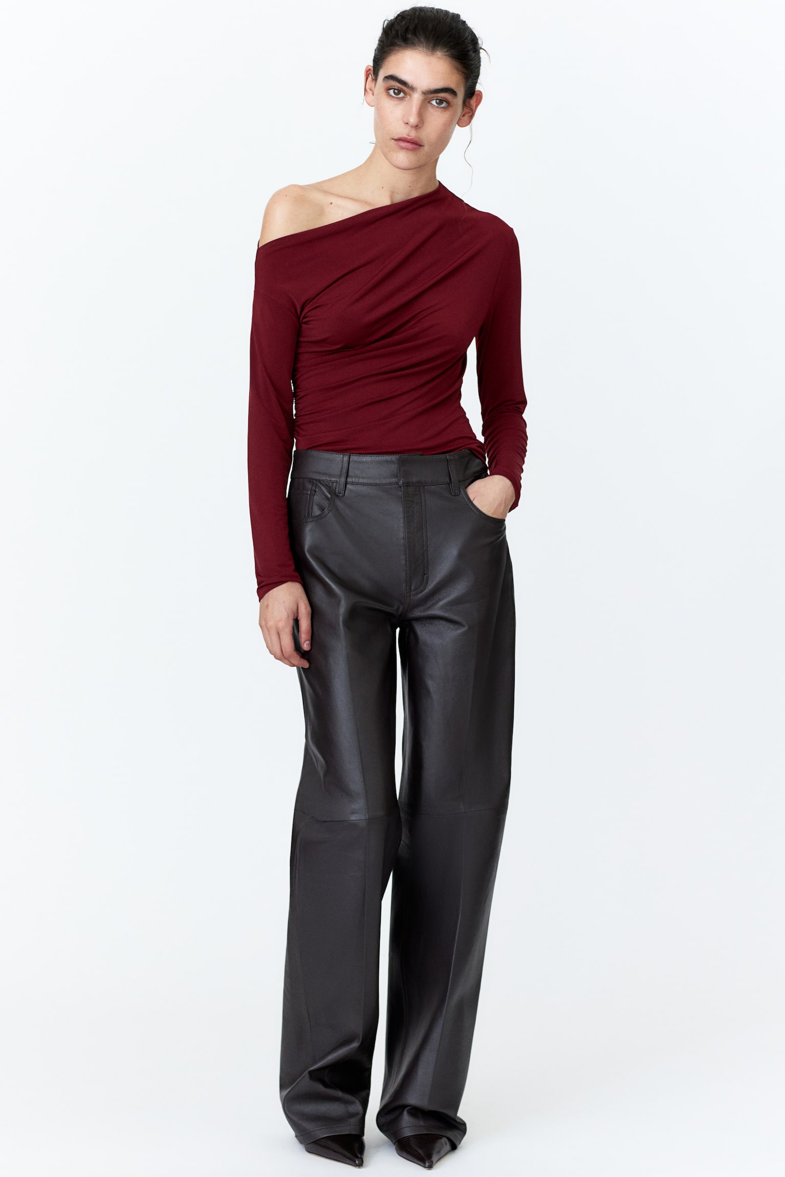 Asymmetric top - Dark red/Black - 5