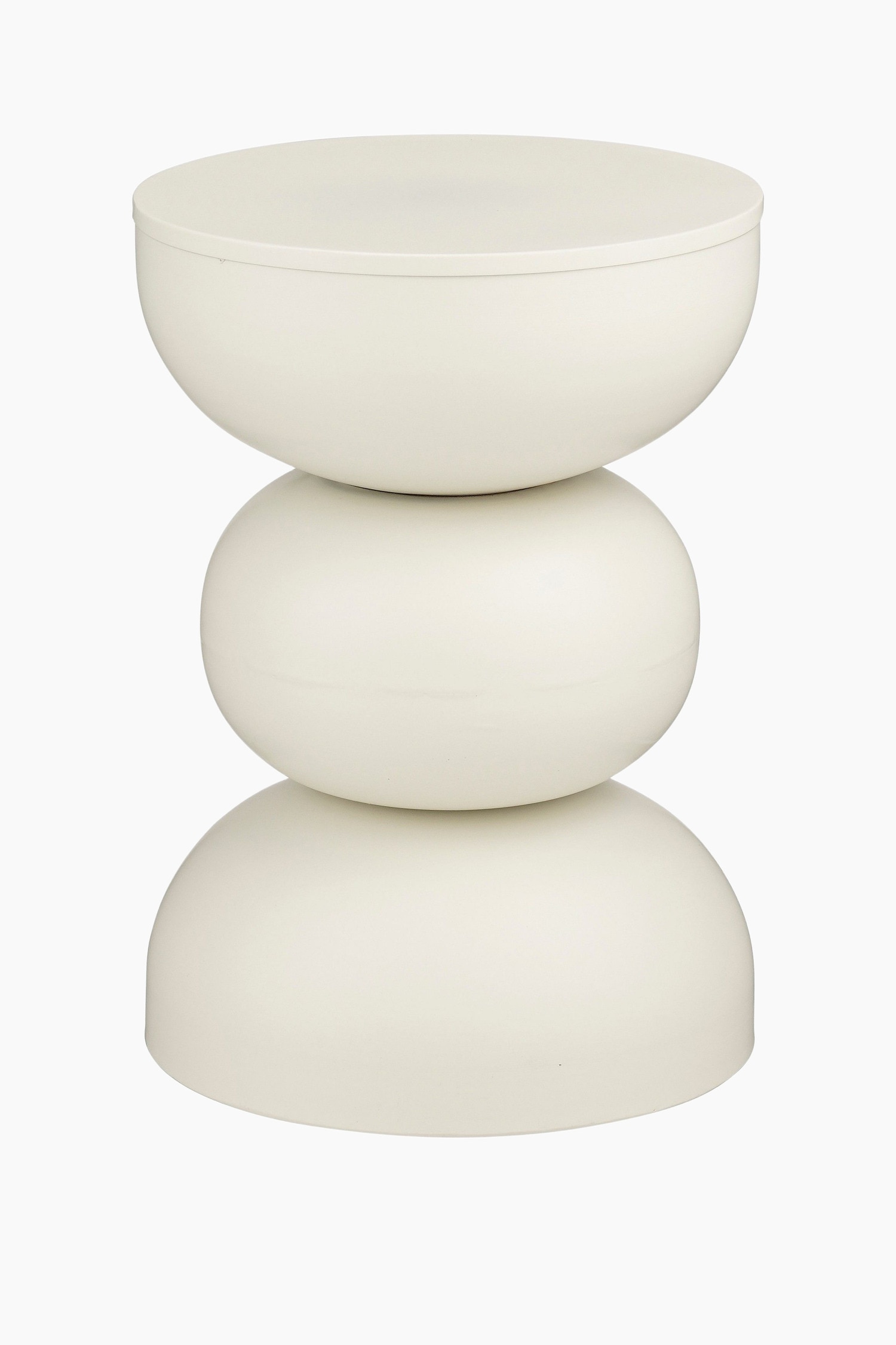 Table D’appoint En Métal - Blanc Cassé