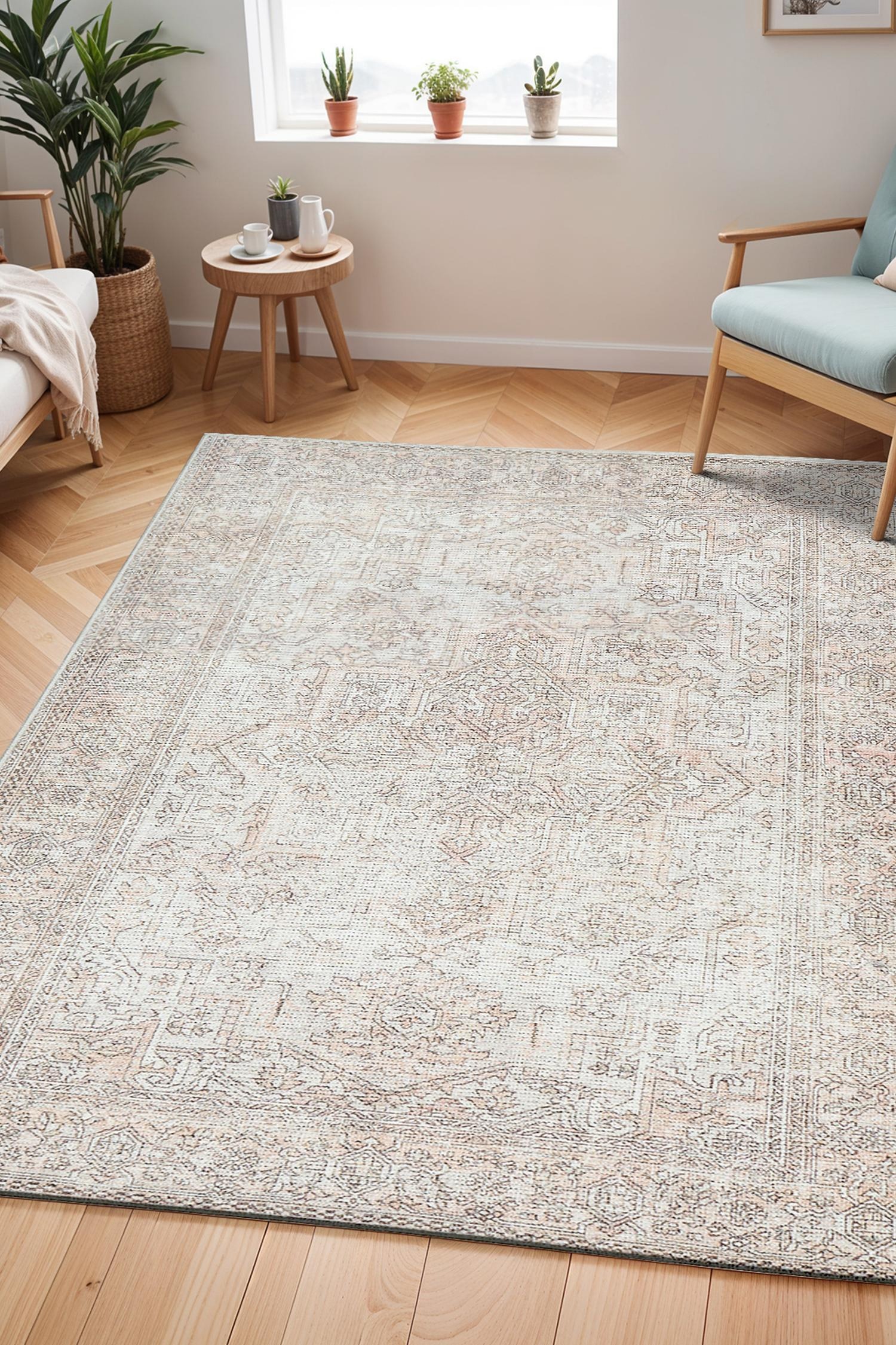 Becki Owens X Livabliss Traditional Boho Area Rug - Light Brown