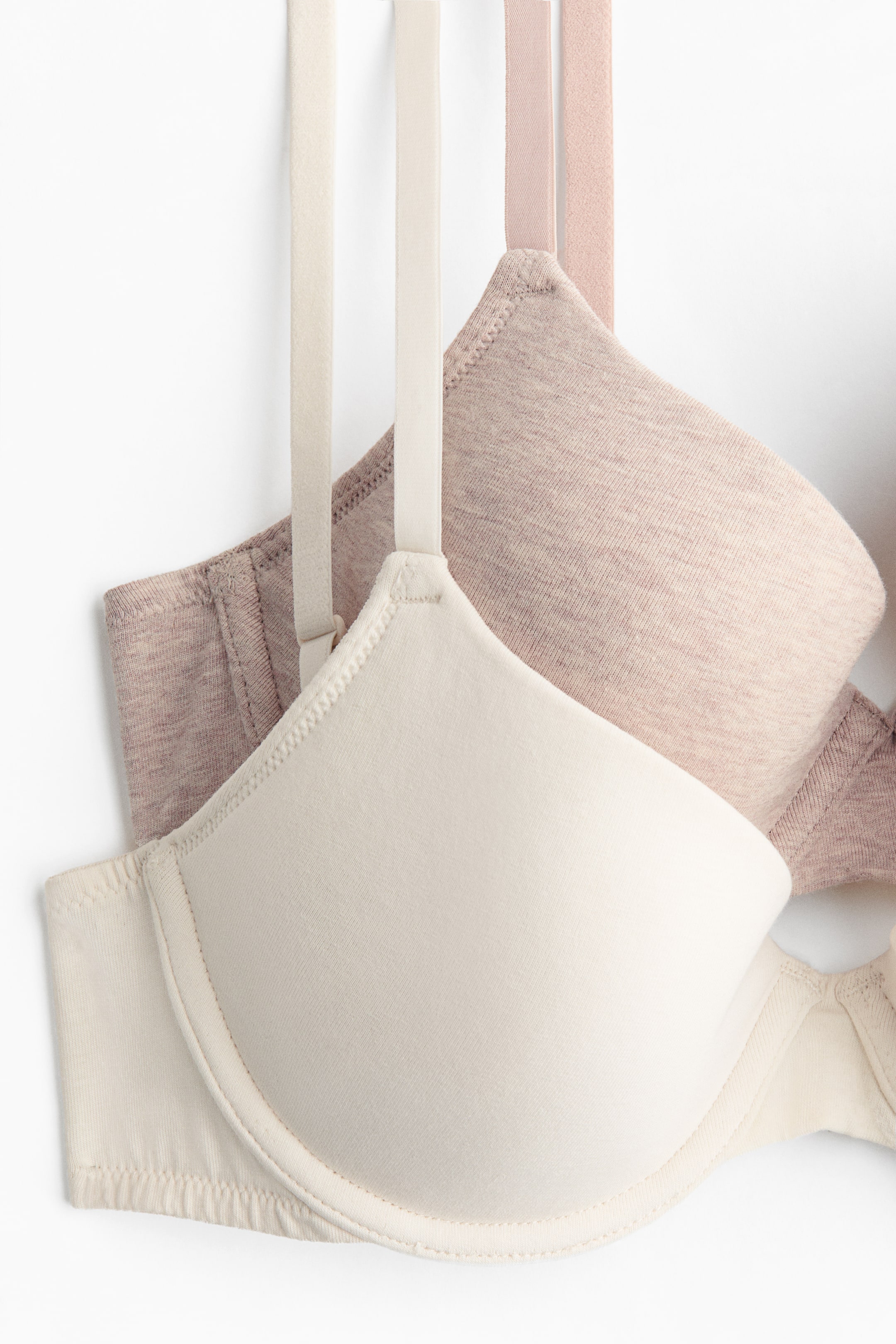 2-Pack Padded Underwire Cotton Bras