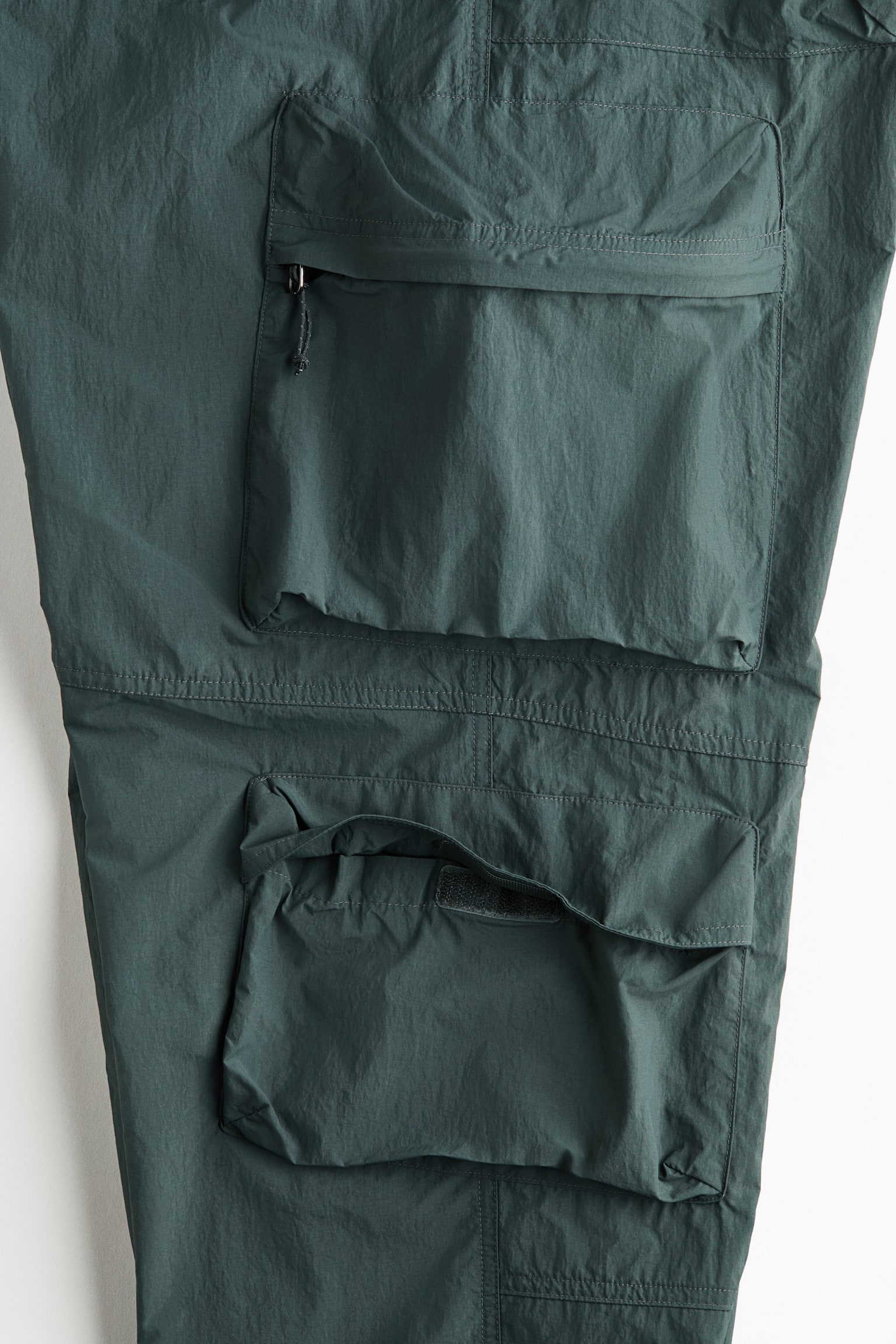 Loose Fit Water-repellent cargo trousers - Green/Black - 3