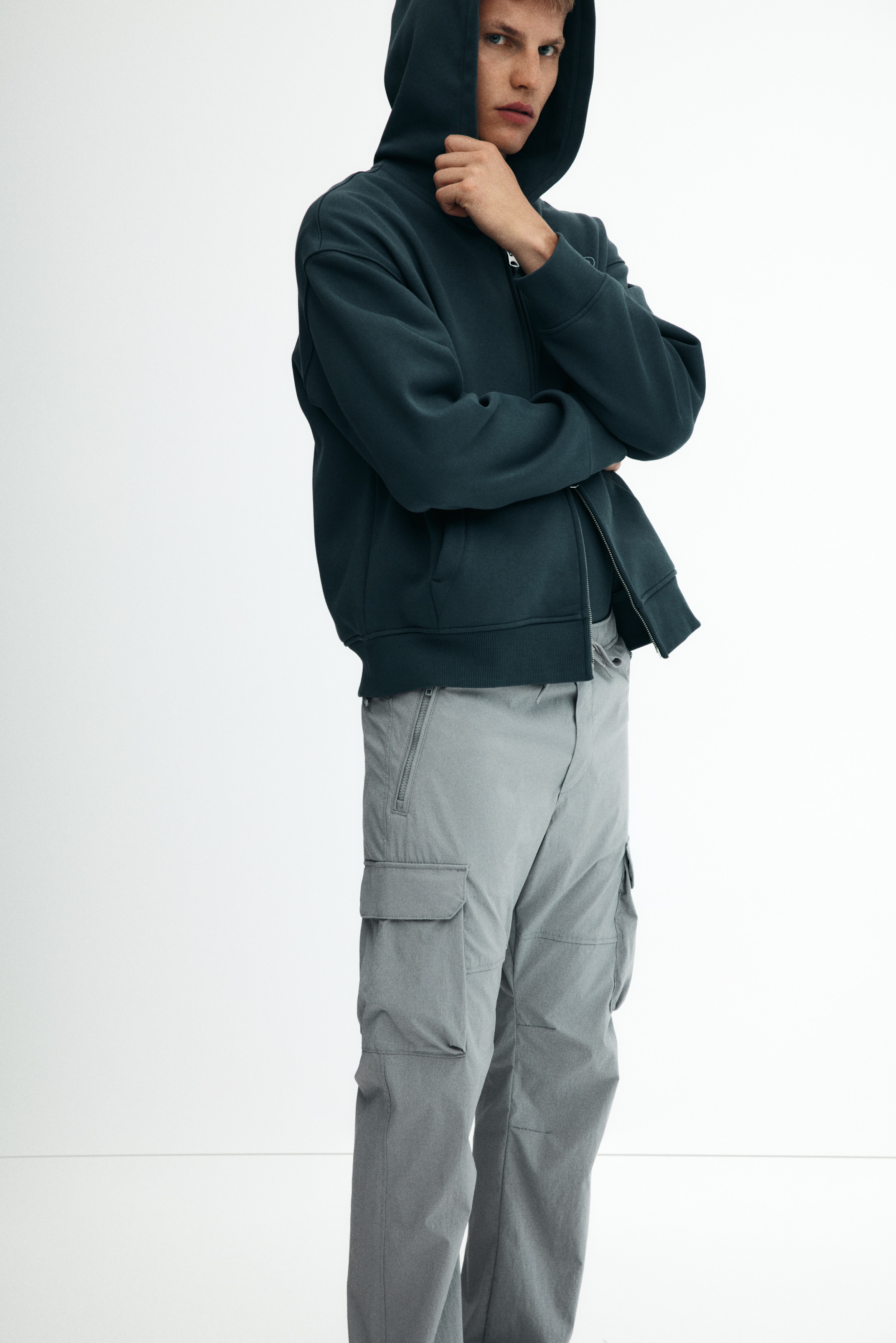 Regular Fit Nylon cargo trousers