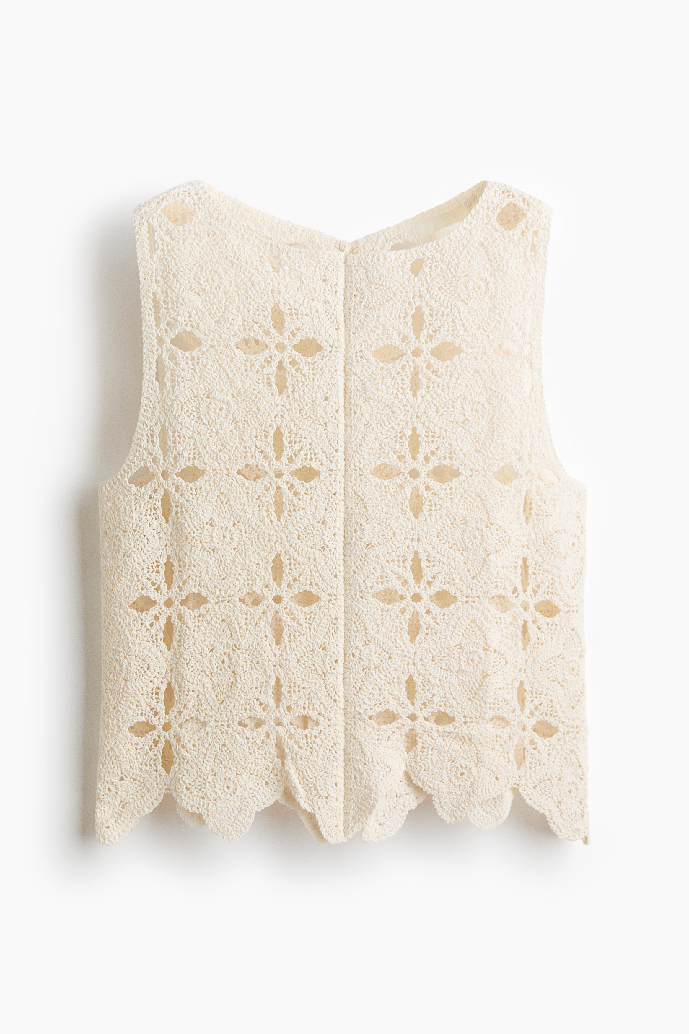 Top efecto crochet - Crema