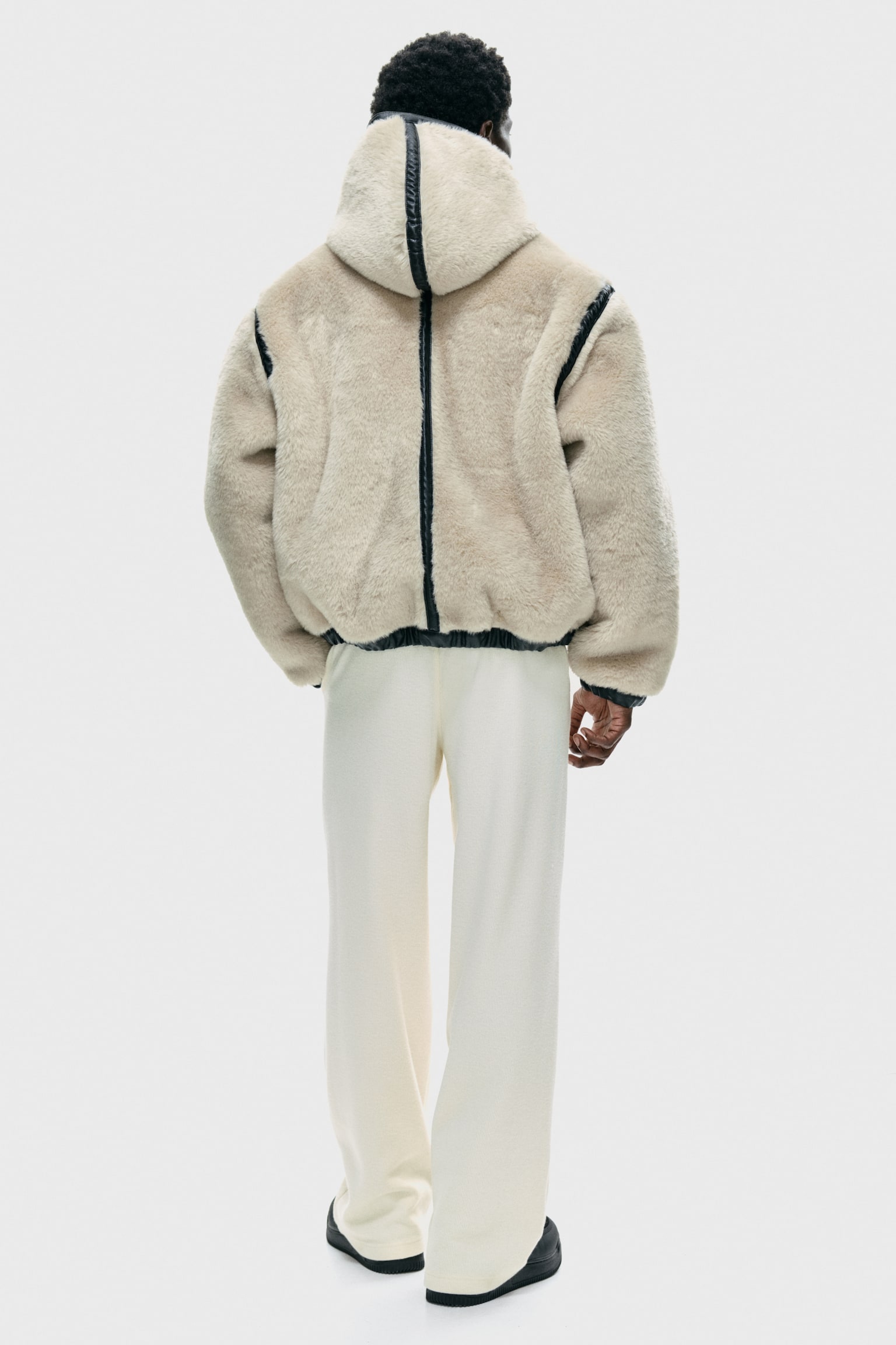 Loose Fit Jersey trousers - Cream - 3