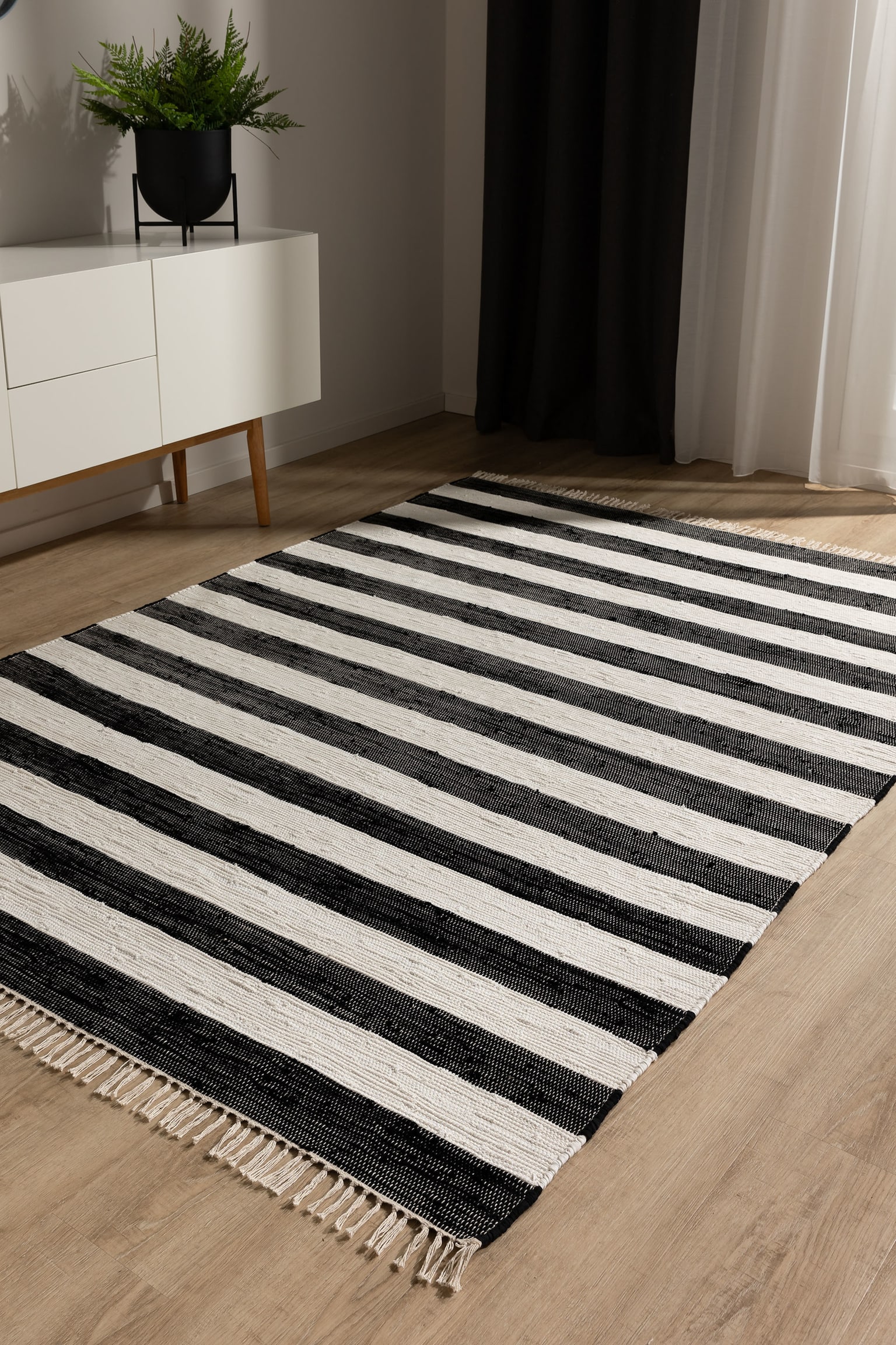 Tapis Tom - Noir & Blanc/Gris/blanc/Bleu Foncé/Blanc - 2