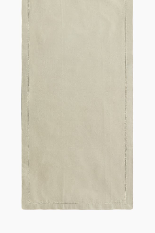 Katoenen tafelloper - Licht kakigroen/Lichtroze/Lichtbeige/Dusty blauw/Wit - 1