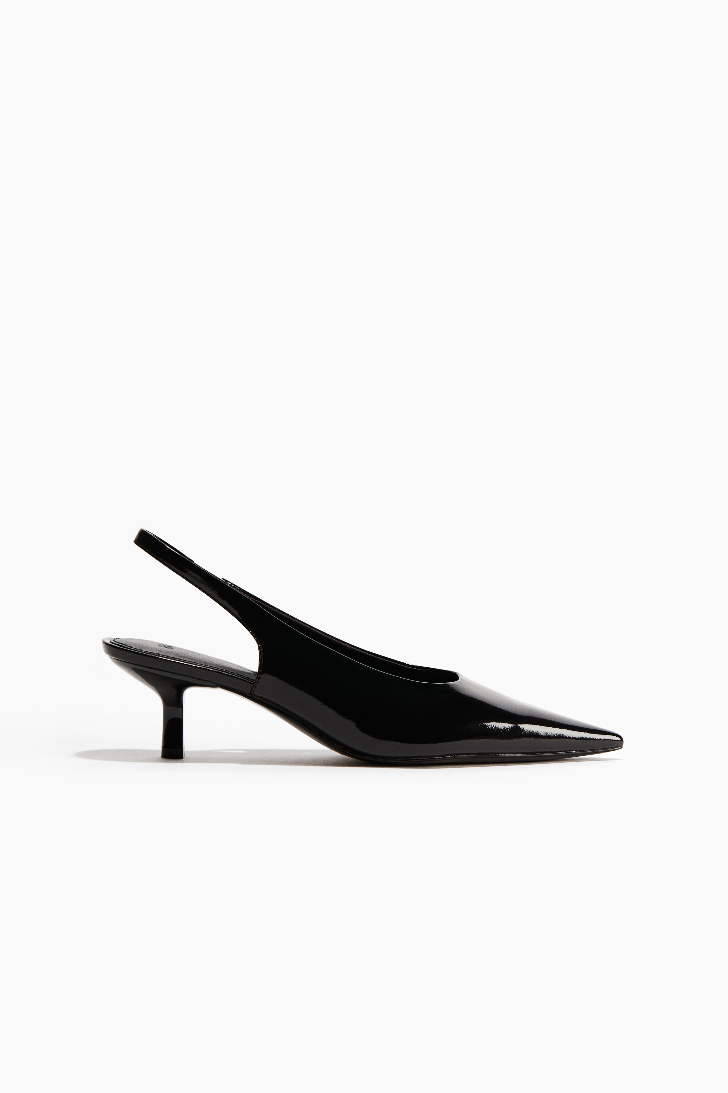 Dam - Svart Spetsiga slingbacks - Size: 39  - H&M