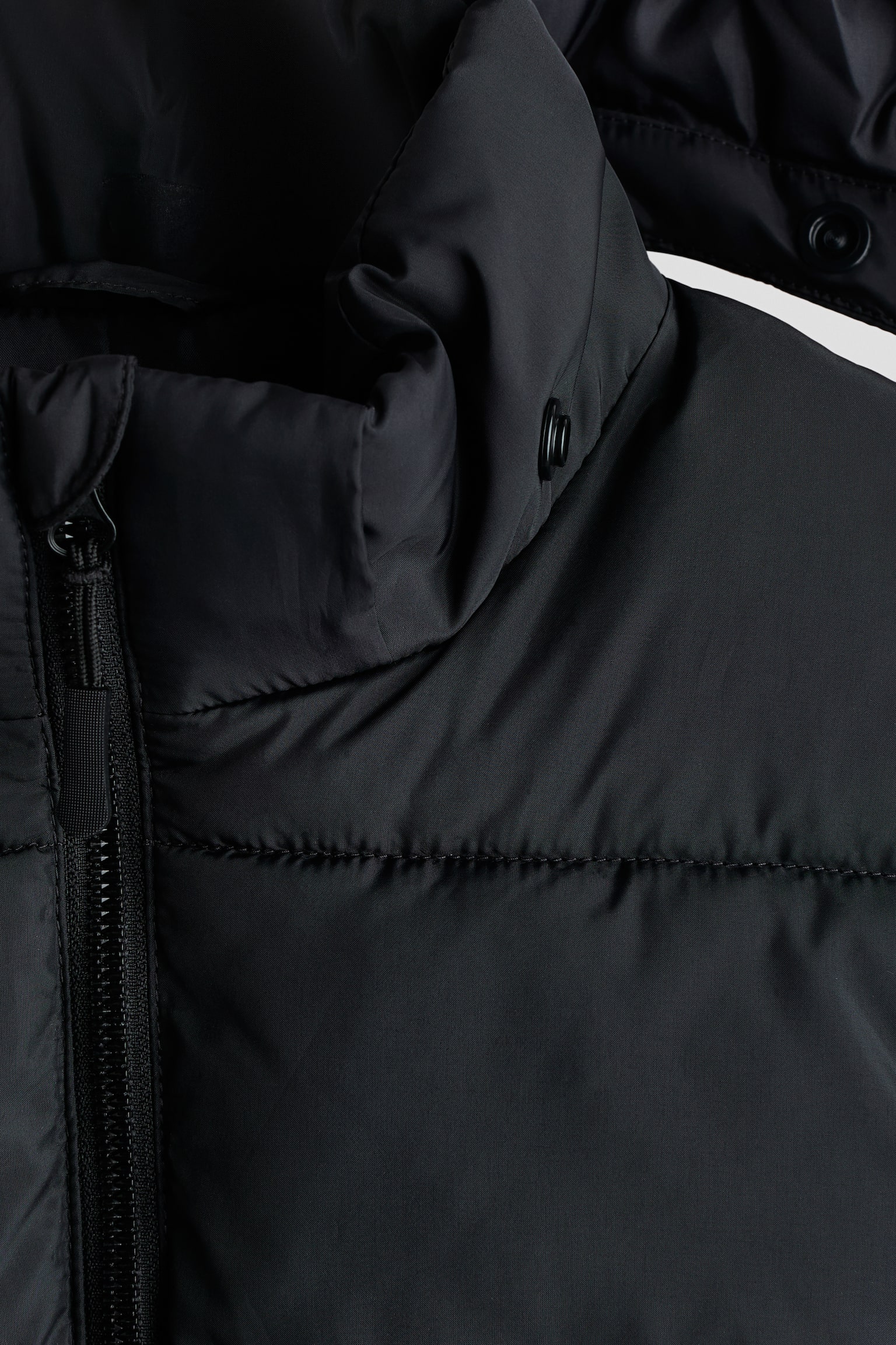 Детская куртка H&M Hooded Puffer, цвет: Чёрный — фото 2