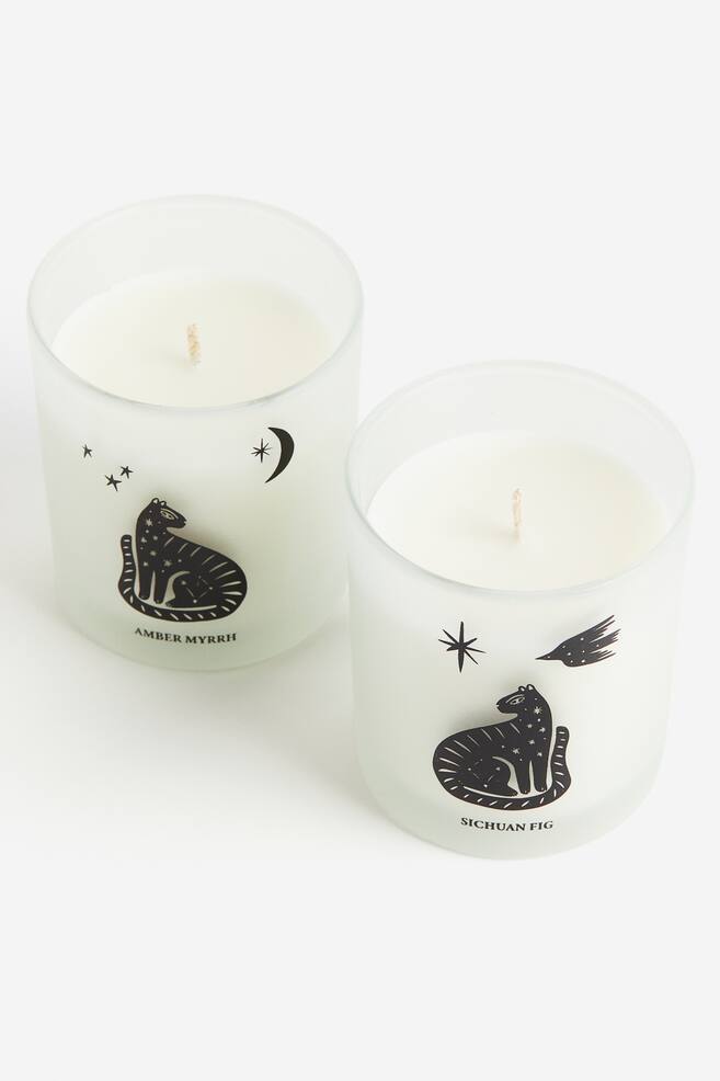 Gift-boxed 2-pack scented candles - White/Under the Stars/Light beige - 3