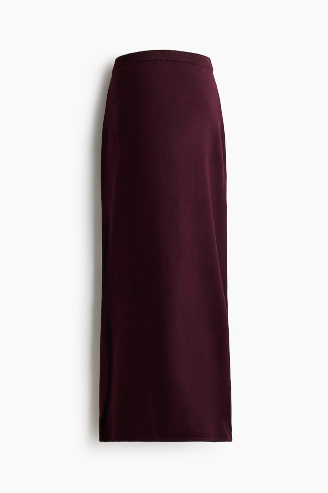 MAMA Fine-knit skirt - Burdeos/Negro - 1