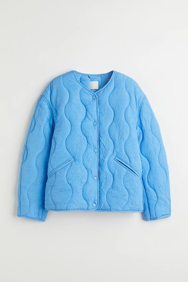Quilted jacket - Light blue/Beige