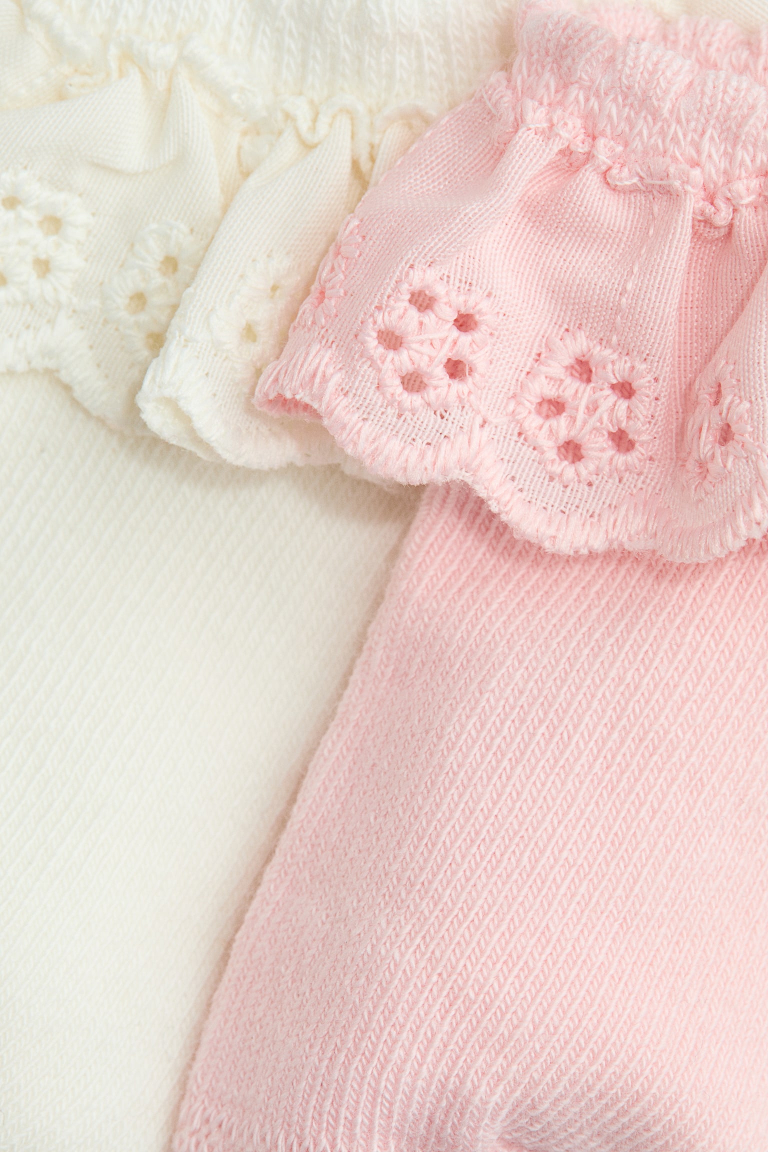 4-pack shaftless socks - Light pink/White/Beige/White/Light blue/Pink/Beige/White/Light purple/Dusty pink/White - 2