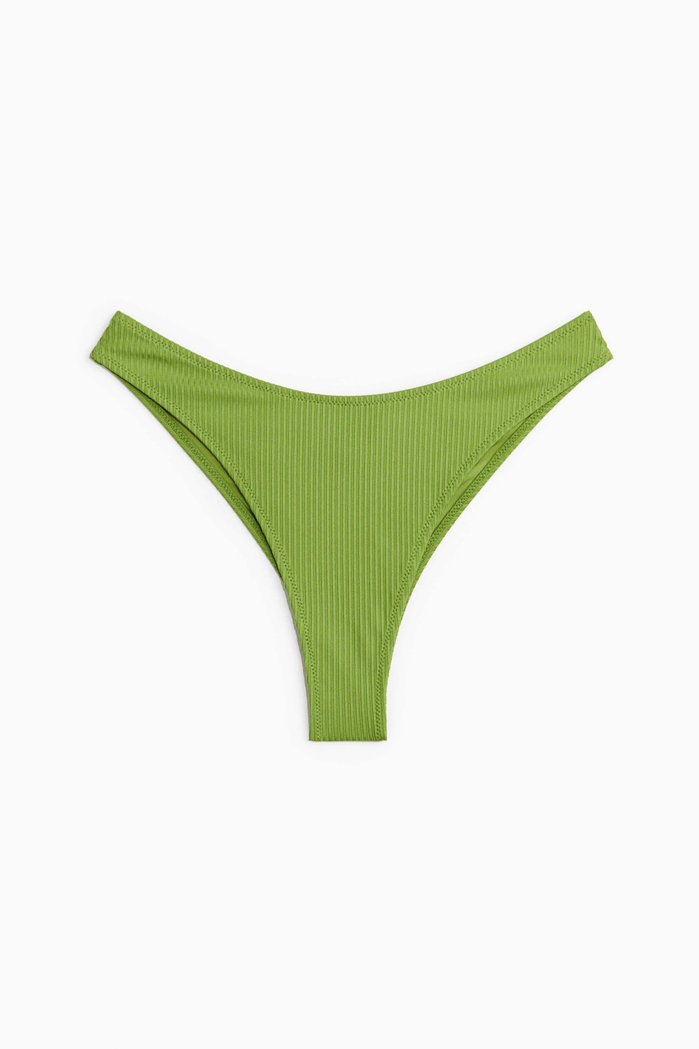Brazilian bikini bottoms - Green/Black/White/White/Black patterned