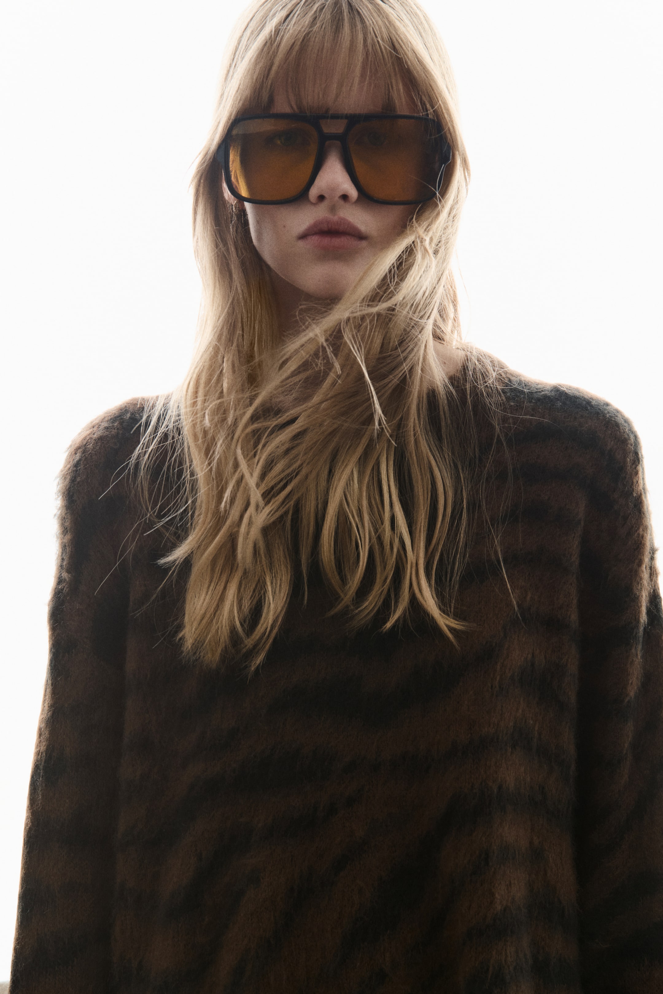 View larger image: Soft-knit jumper - Brown/Zebra print - Ladies | H&M 1