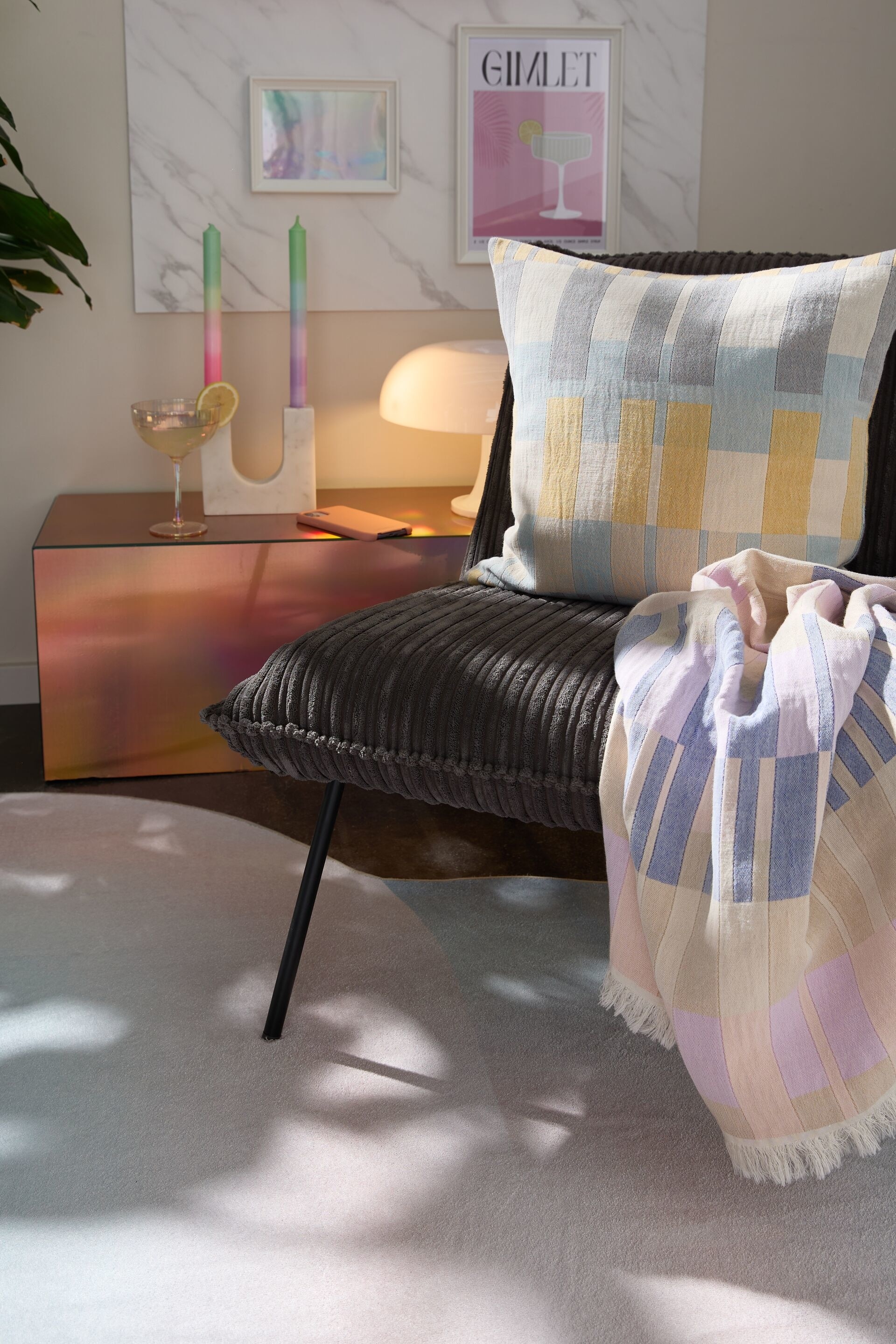 Housse De Coussin Nico - Multicouleur/jaune/Multicouleur/mauve