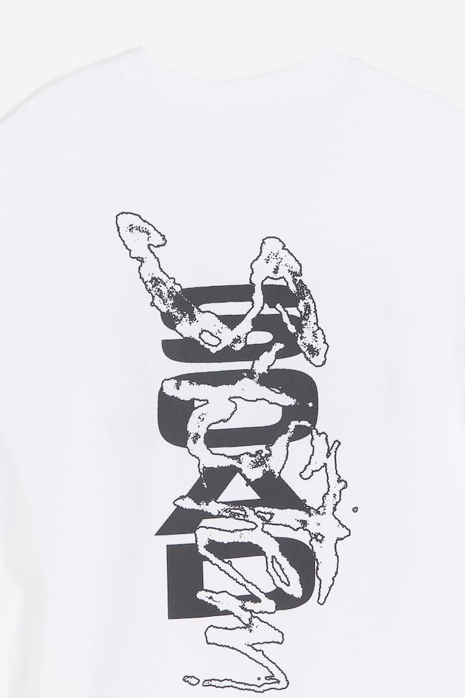 Oversized T-shirt med tryk - Hvid/System of a Down/Mørkegrå/Nirvana/Mørkegrå/Joan Jett/Lysegrå/Fender/Mørkegrå/Smiley®/Creme/Formula 1/Hvid/Mary J Blige/Lys rosa/Yungblud/Creme/Saweetie/Sort/Formula 1/Creme/The Strokes/Sort/The Stooges - 4