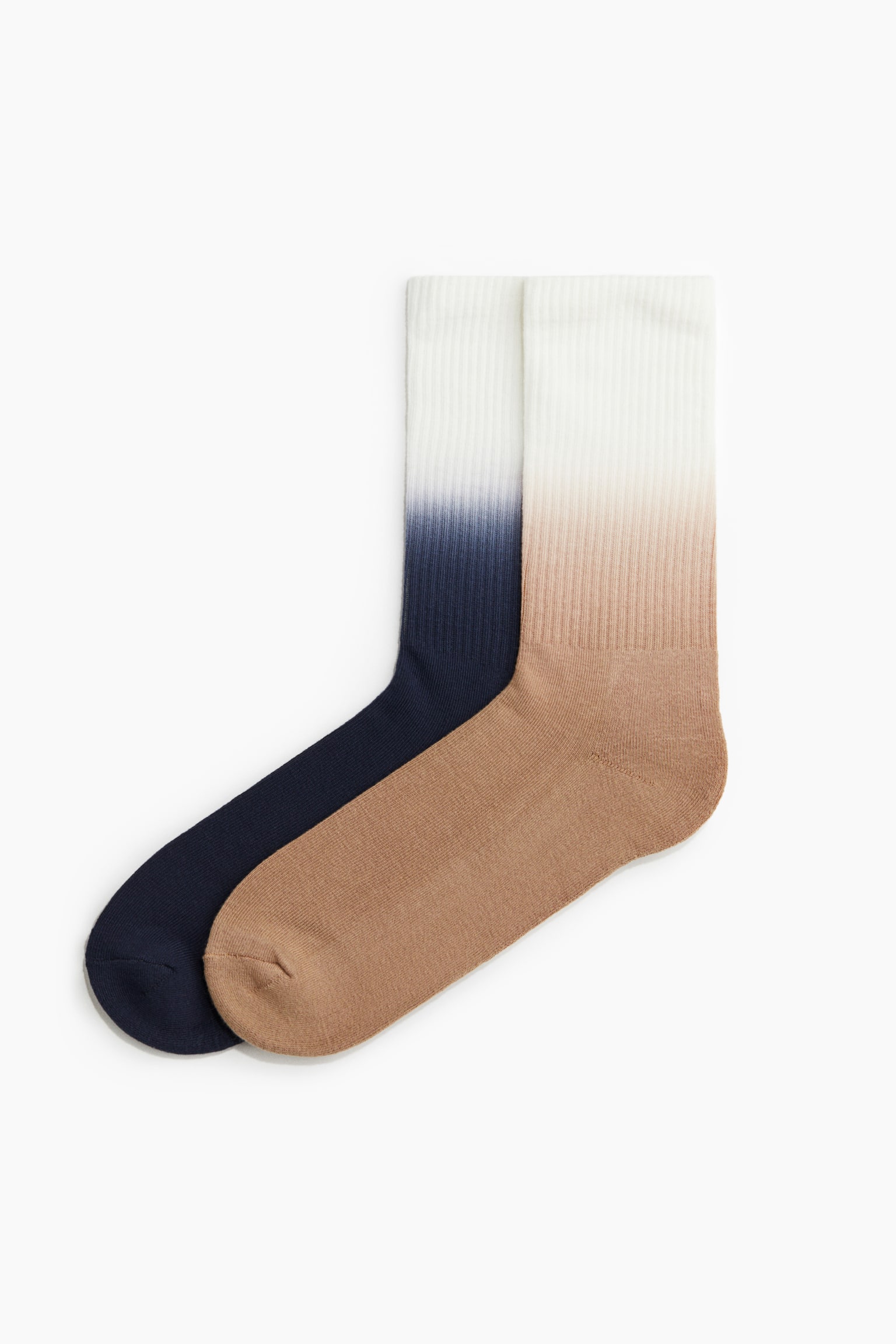 2-pack socks - Beige/Negro/Azul claro/Negro