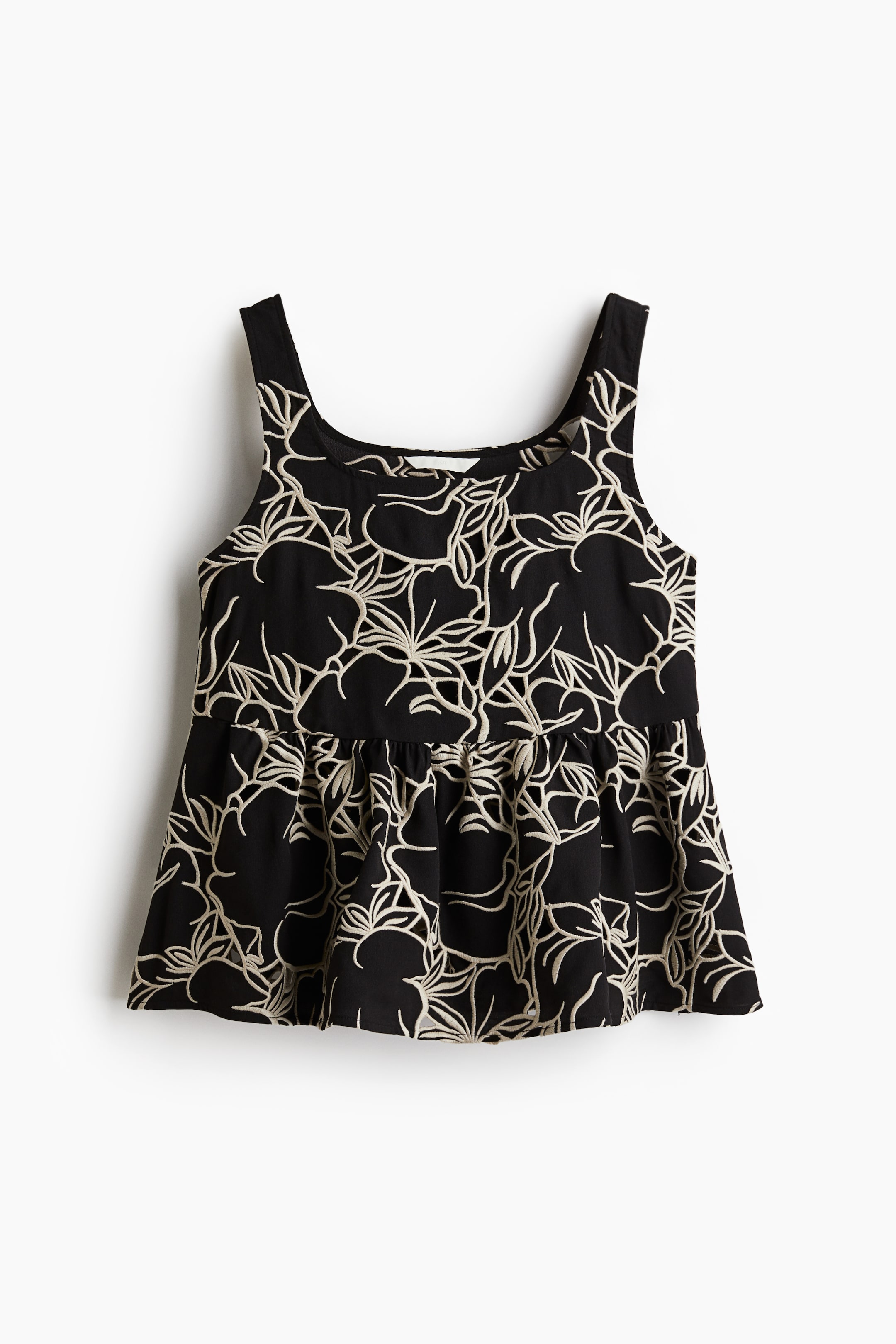 Embroidered Sleeveless Top