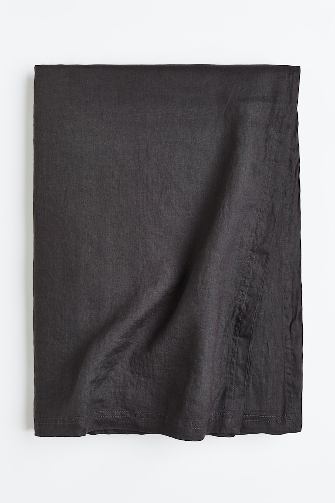 Washed linen tablecloth - Dark grey/Beige/Grey/White/dc/dc - 1