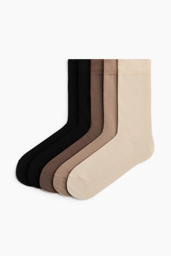 Calze 5 paia - Beige/Nero/Blu scuro/bordeaux - 1