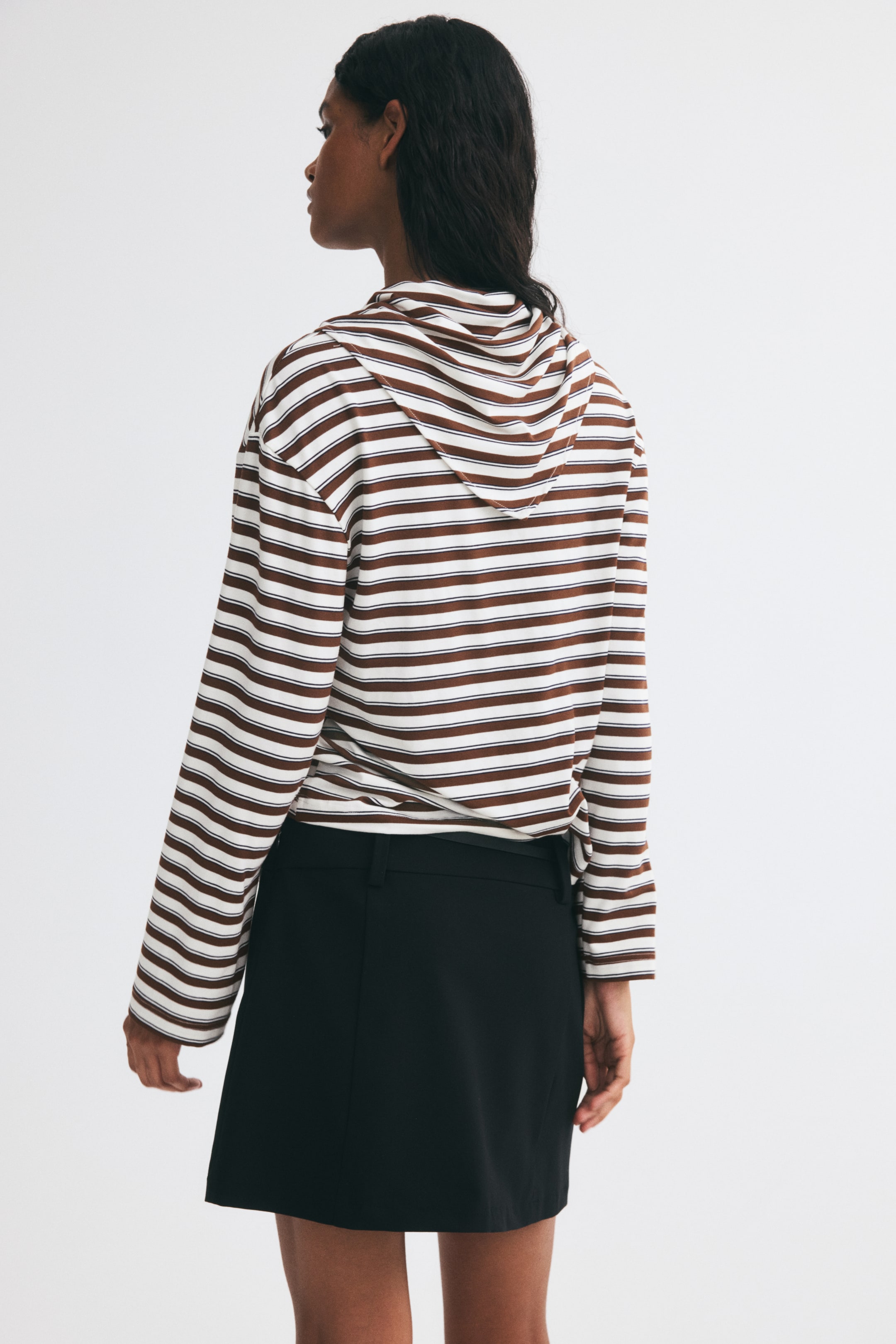 Long-Sleeved Scarf-Collar Top