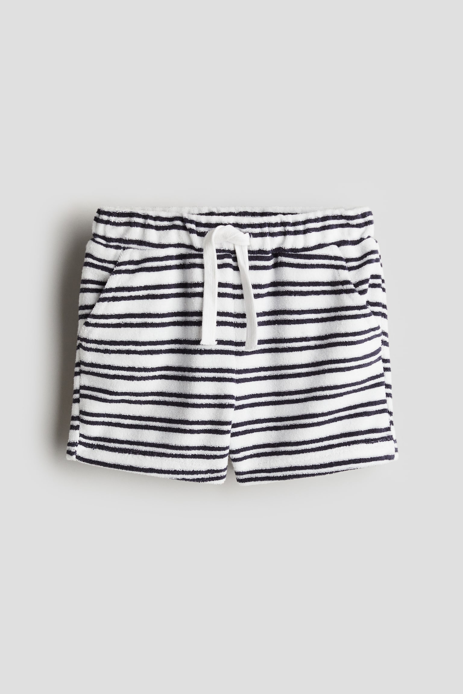 Cotton shorts - White/Striped - 1