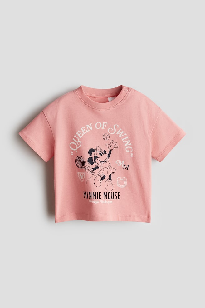 Print-motif T-shirt - Pink/Minnie Mouse - 1