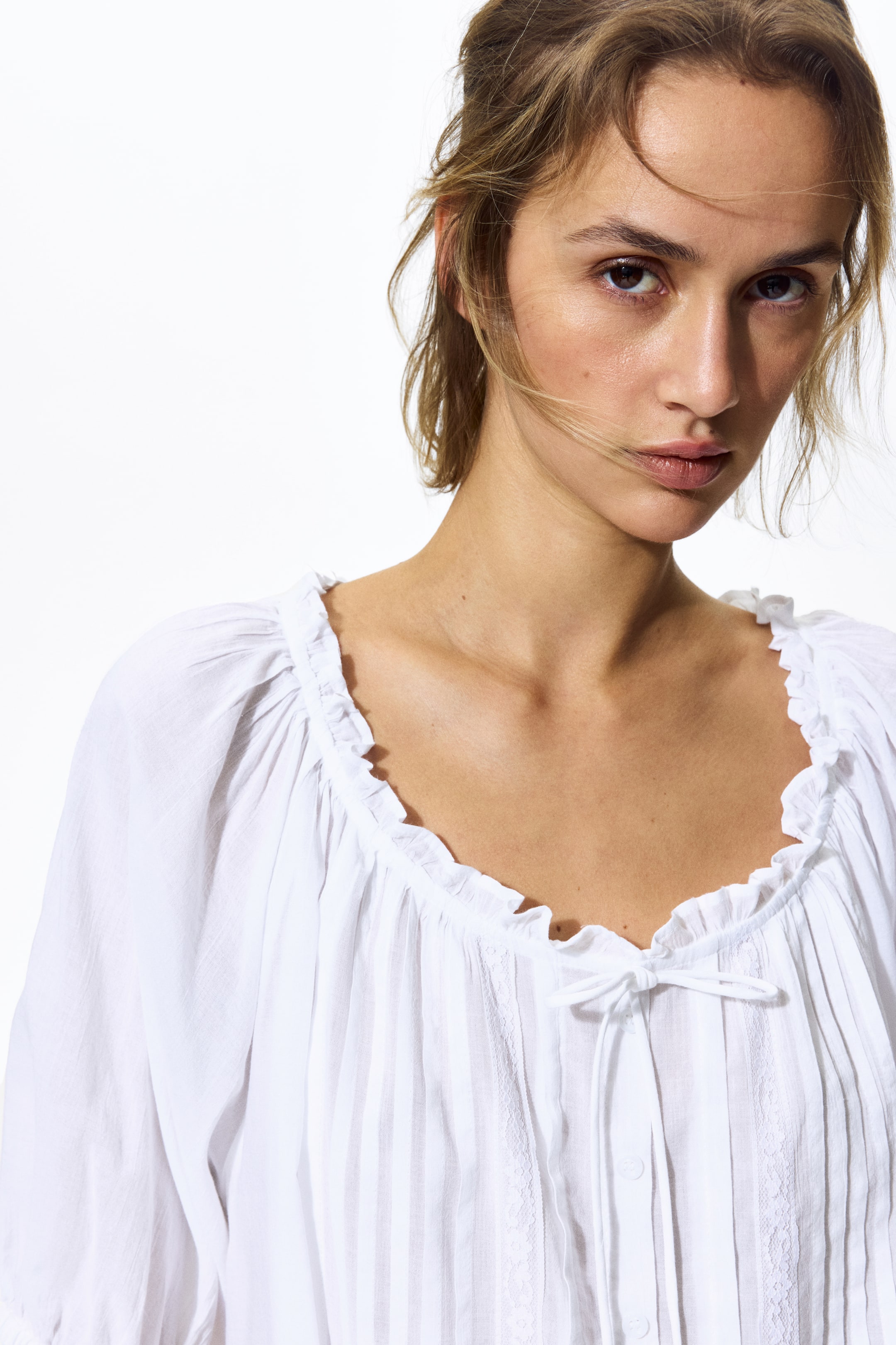 Blouse with Pintucks