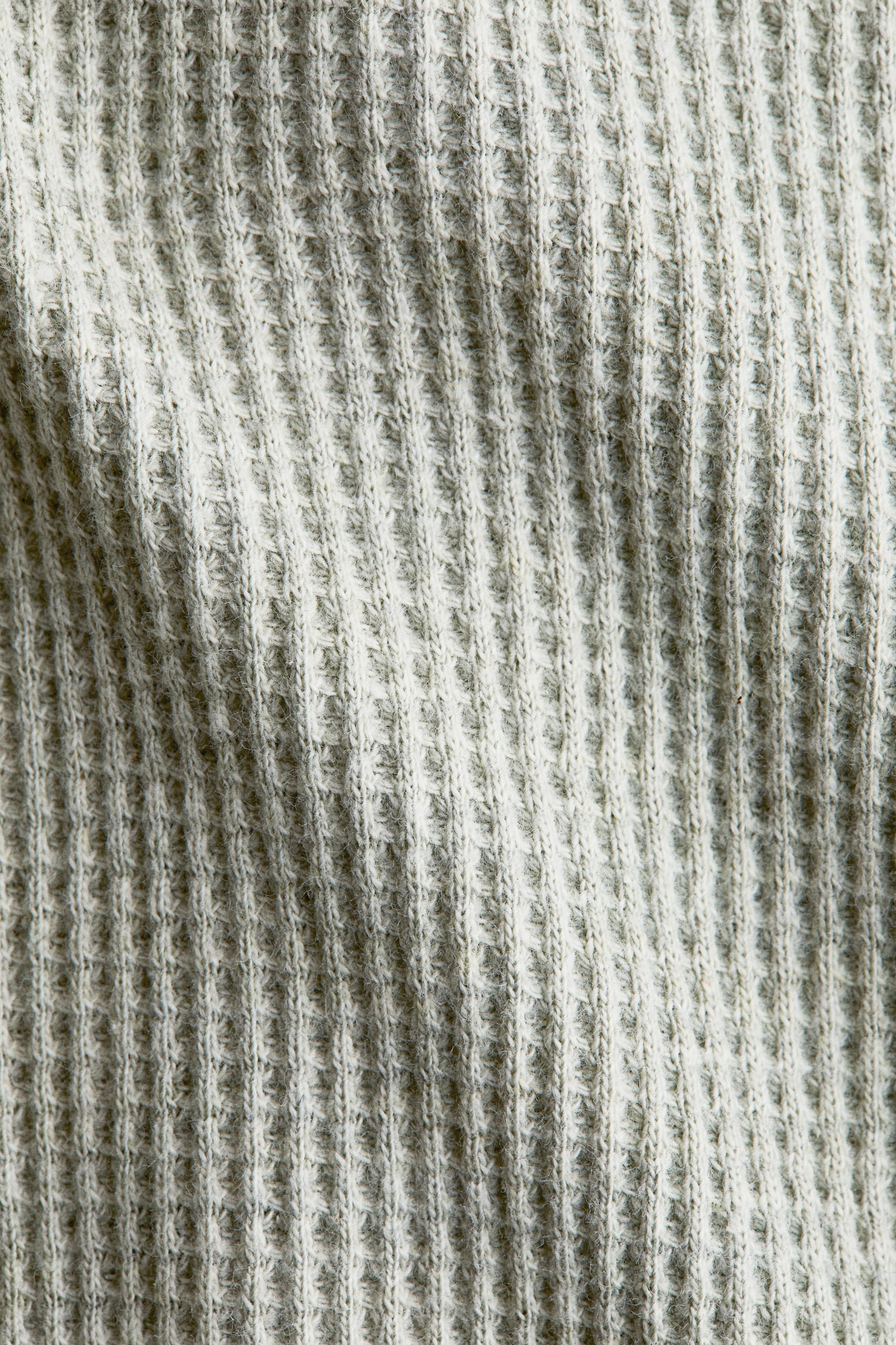 Dvojdielna vafľová bavlnená súprava - Tlmená svetlozelená - 2