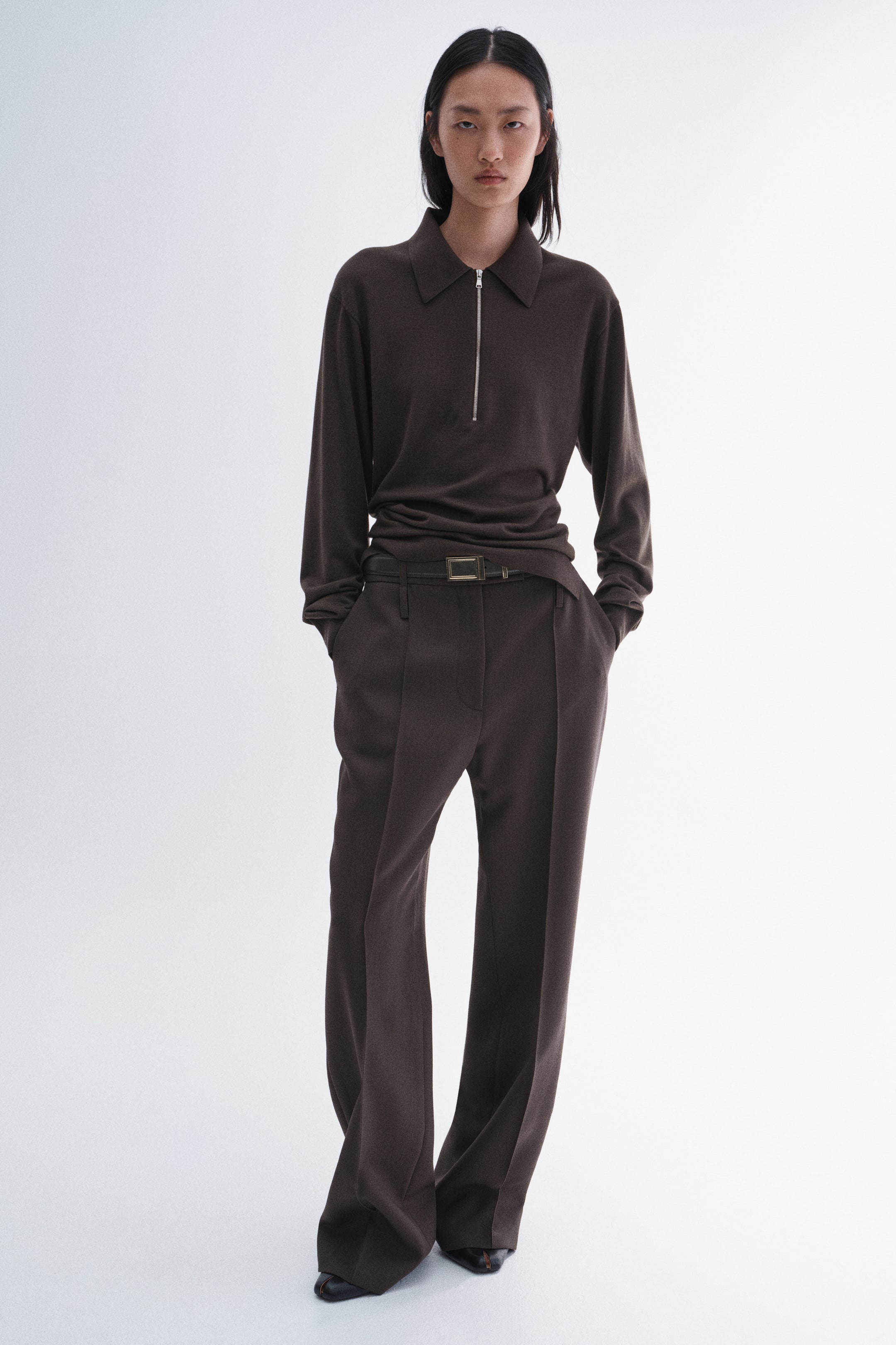 Fine-Knit Merino Wool Polo Shirt