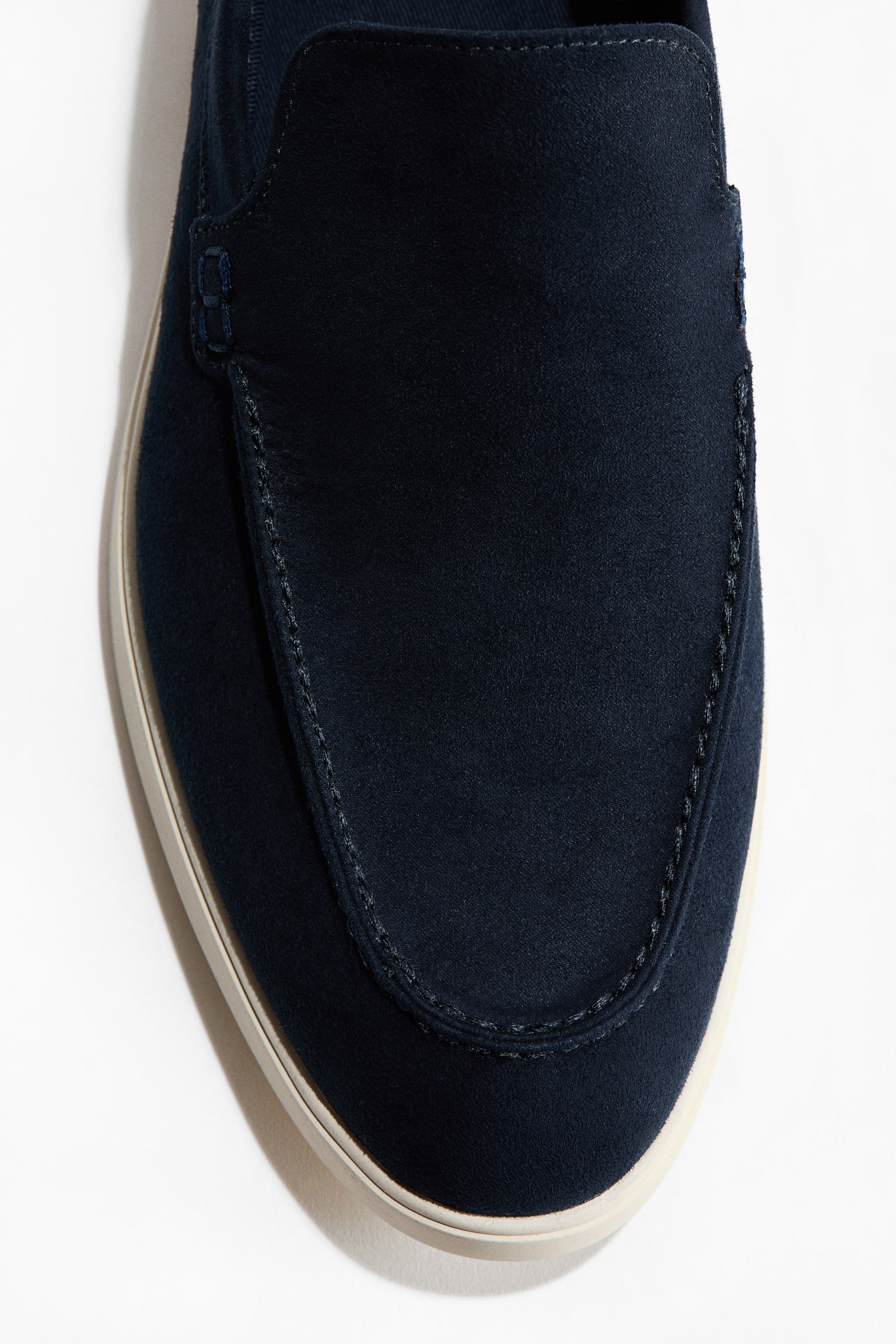 Moccasin-seam loafers - Navy blue/Beige - 2