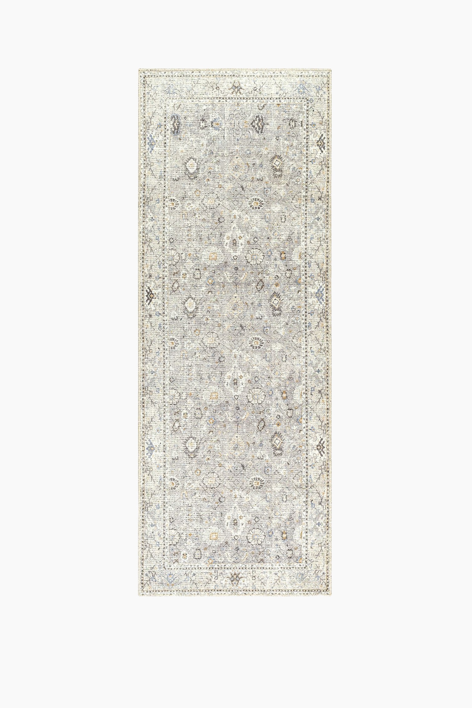 Davina Vintage Traditional Designer Rug - Grey