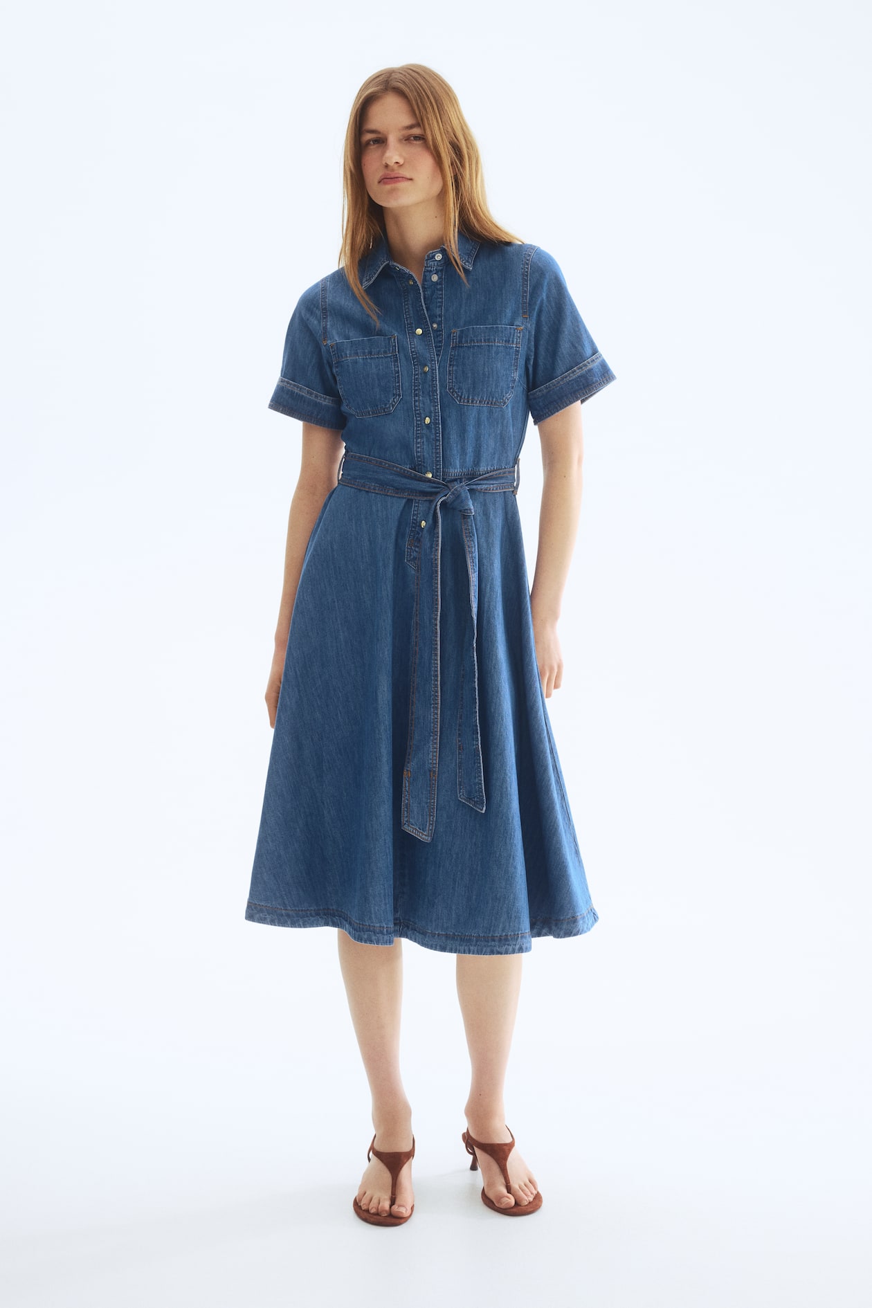 Denim Shirt Dress - image 2