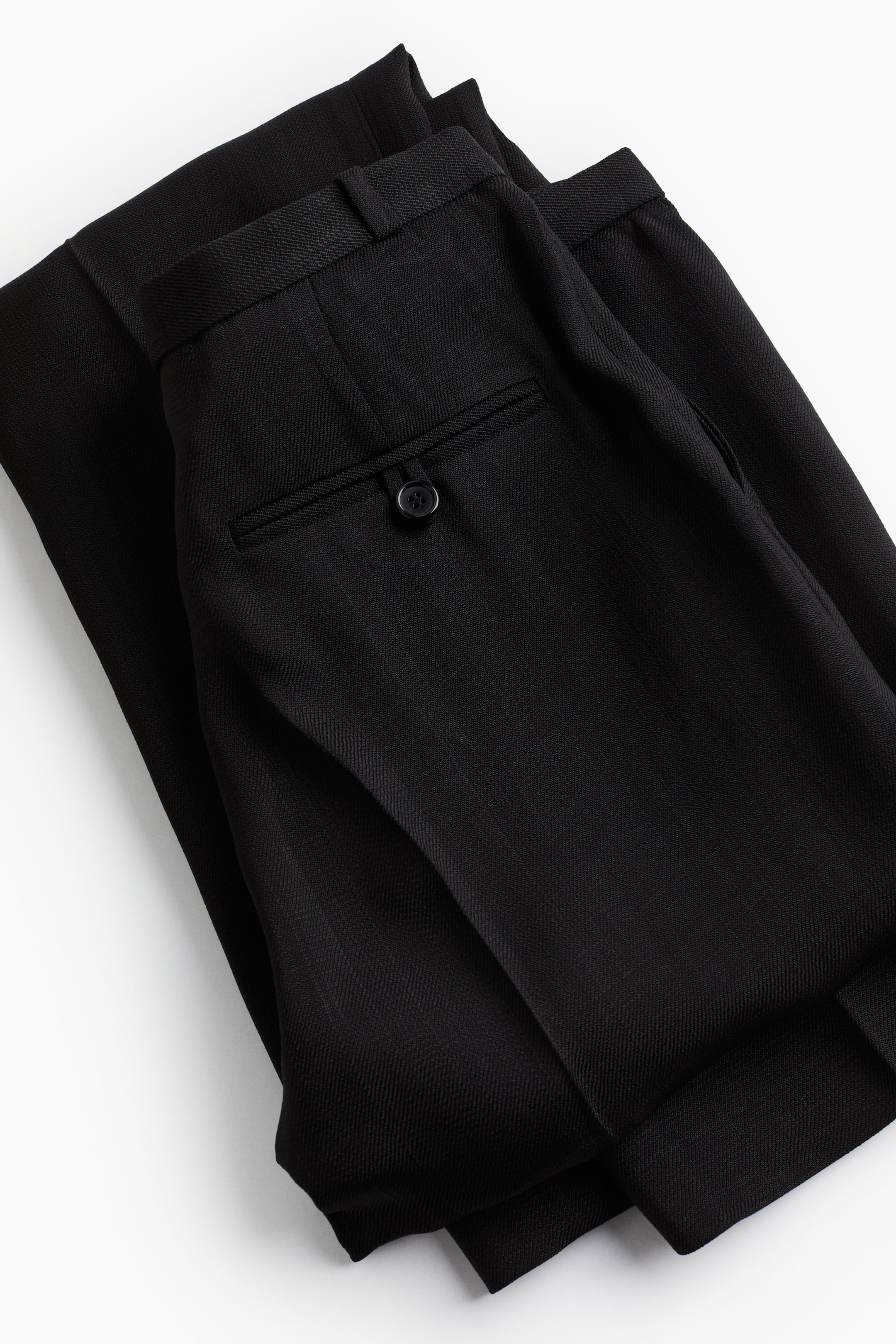 Tailored viscose trousers - Regular waist - Long - Black - Ladies | H&M GB 7