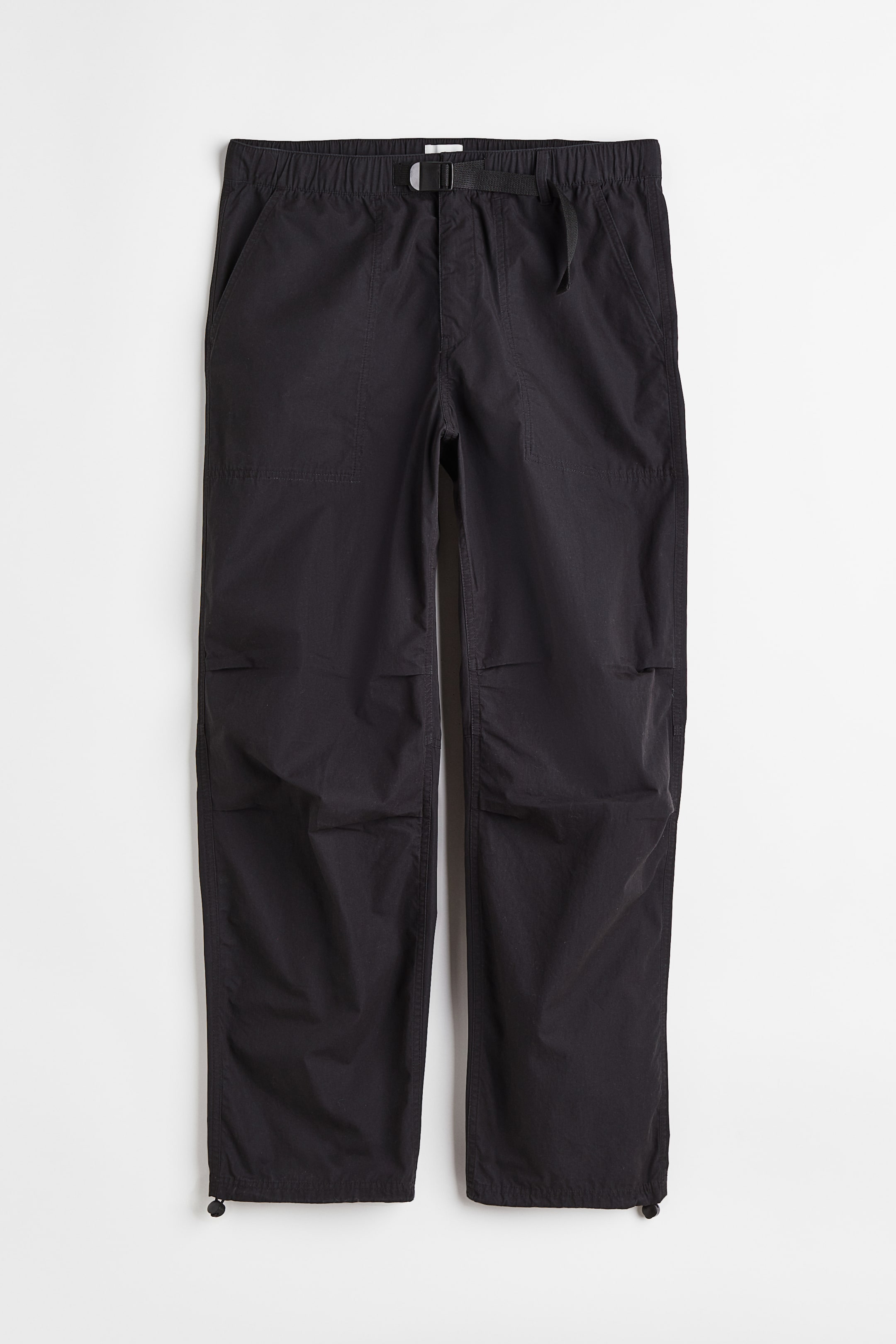 Xem ảnh lớn hơn: Quần dài có thắt lưng Relaxed Fit - Màu đen - Men | H&M VN 1