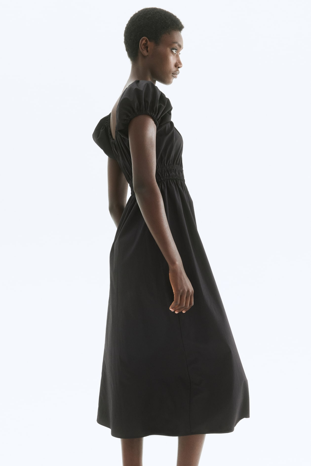Off-the-Shoulder Poplin Dress - image 2