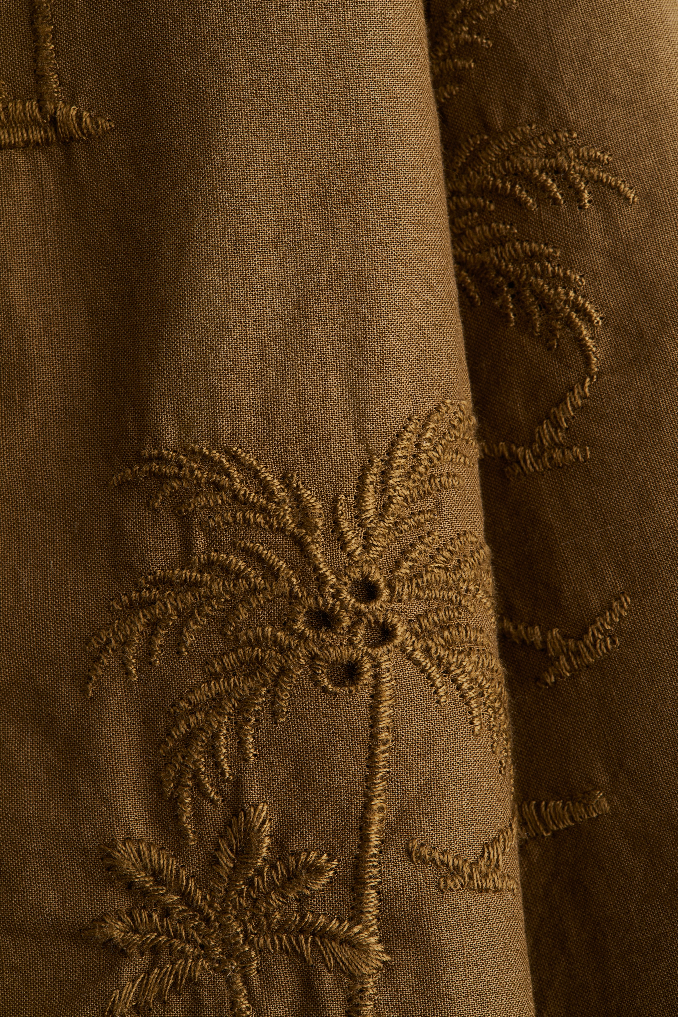 Embroidered strappy dress