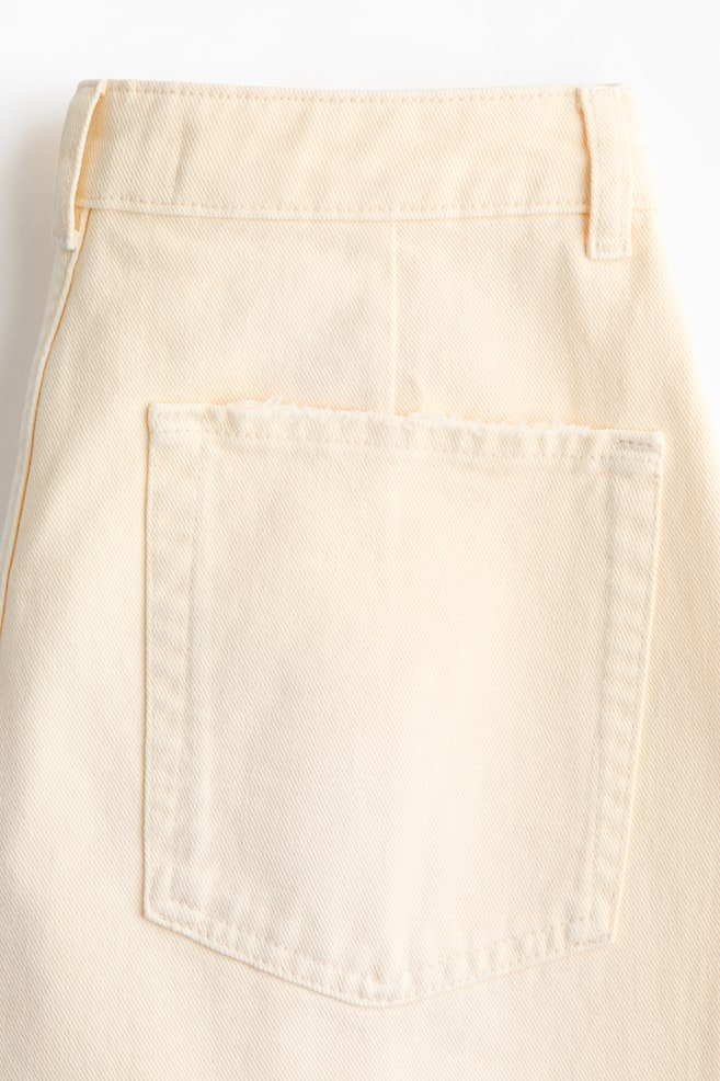 Barrel Leg Regular Waist Jeans - Pale yellow - 6