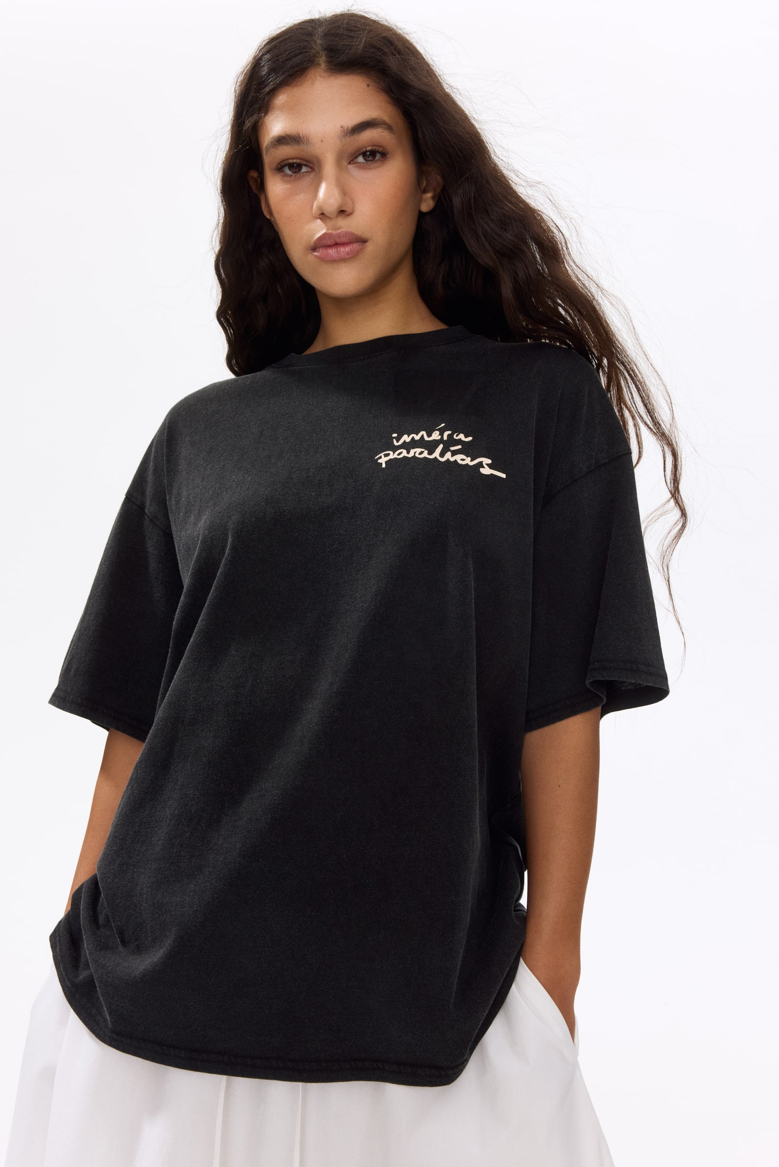 Oversized print-motif T-shirt - Black/Iméra Paralías/Pink/Sunset/White/Butter/White/La Dolce Vita/Cream/Taormina Sicily/Light beige/Macchiato/White/Light yellow/Sun/Dark grey/Espresso/White/Dunas Cantoras - 5