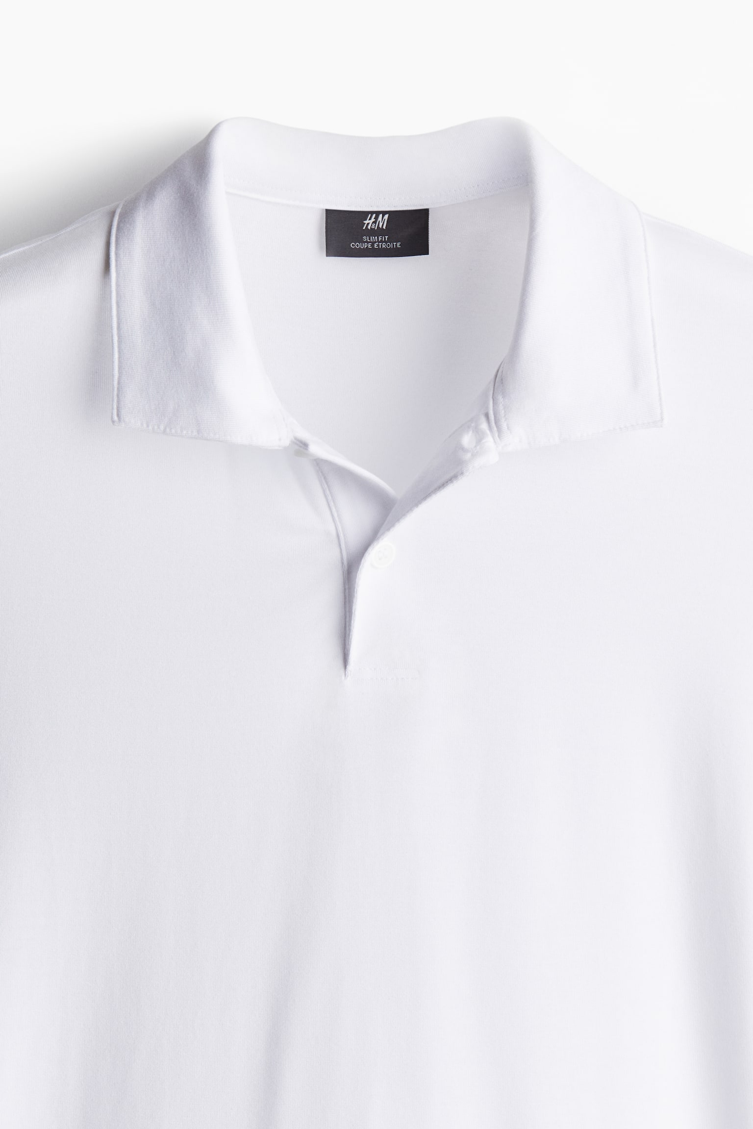 Slim Fit Lyocell polo shirt - White/Navy blue - 5