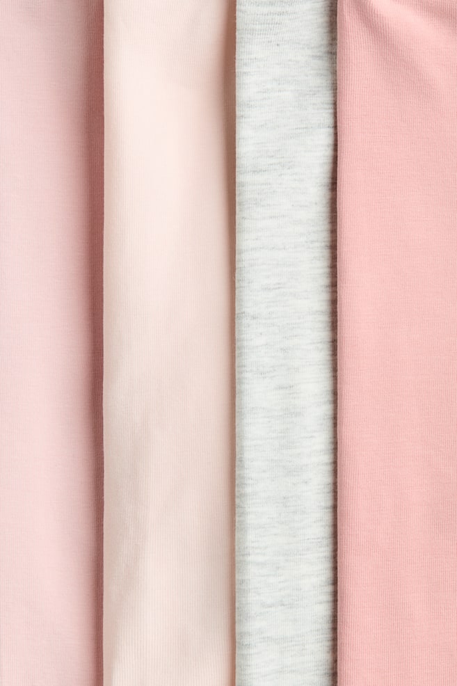 4-pack cotton jersey leggings-Pink/Light pink - 2