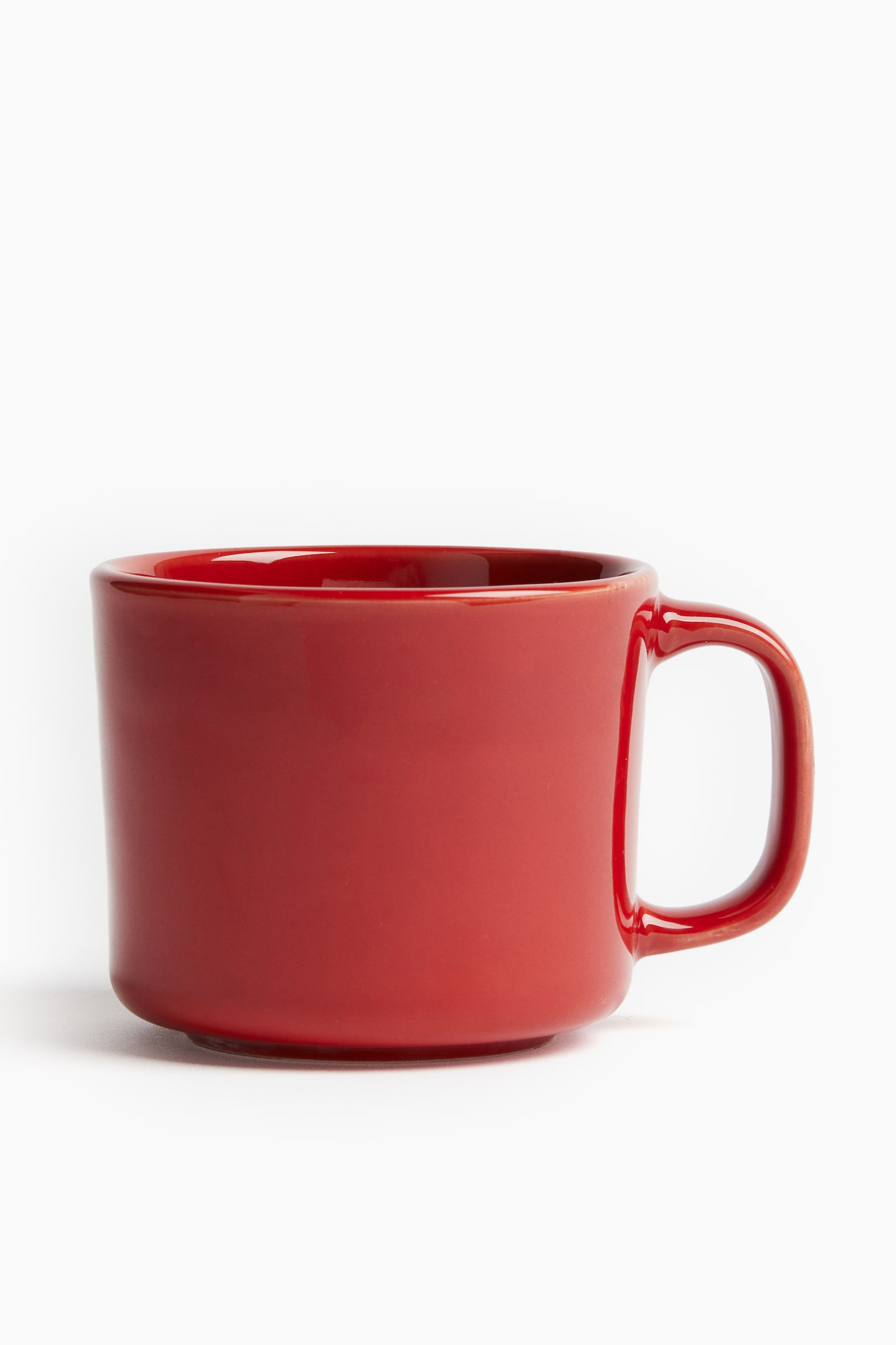 Reactive-glaze stoneware mug - Red/Light beige/Green-beige - 1