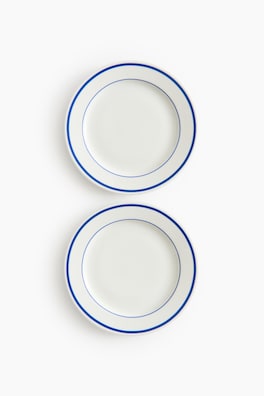 2-pack mellanstor tallrik i porslin