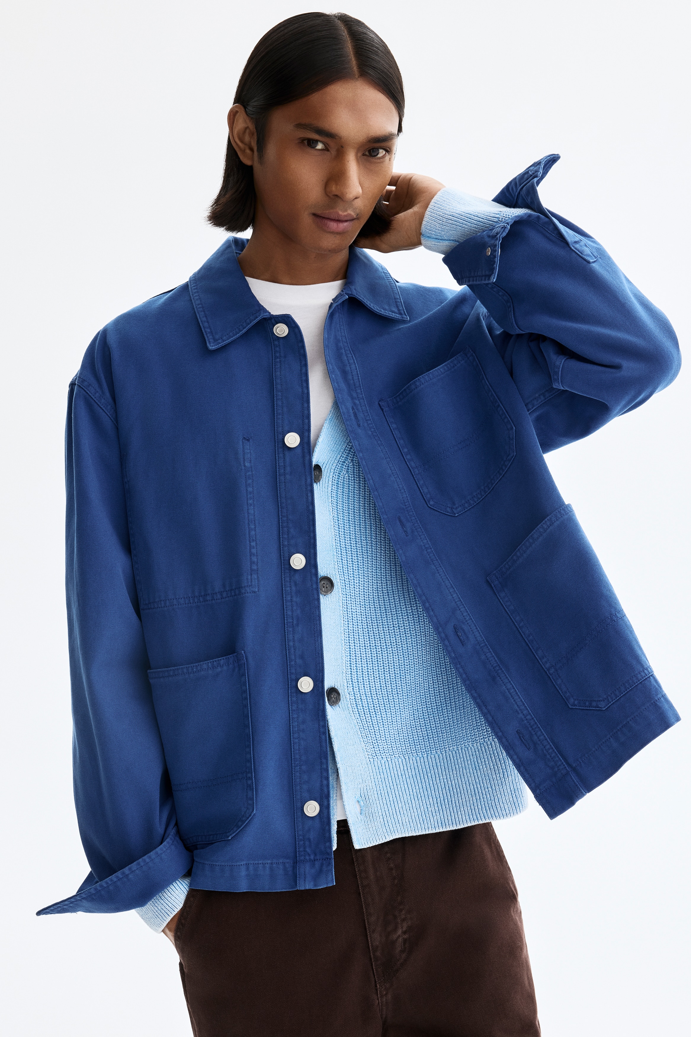 Canvas overshirt - Blue