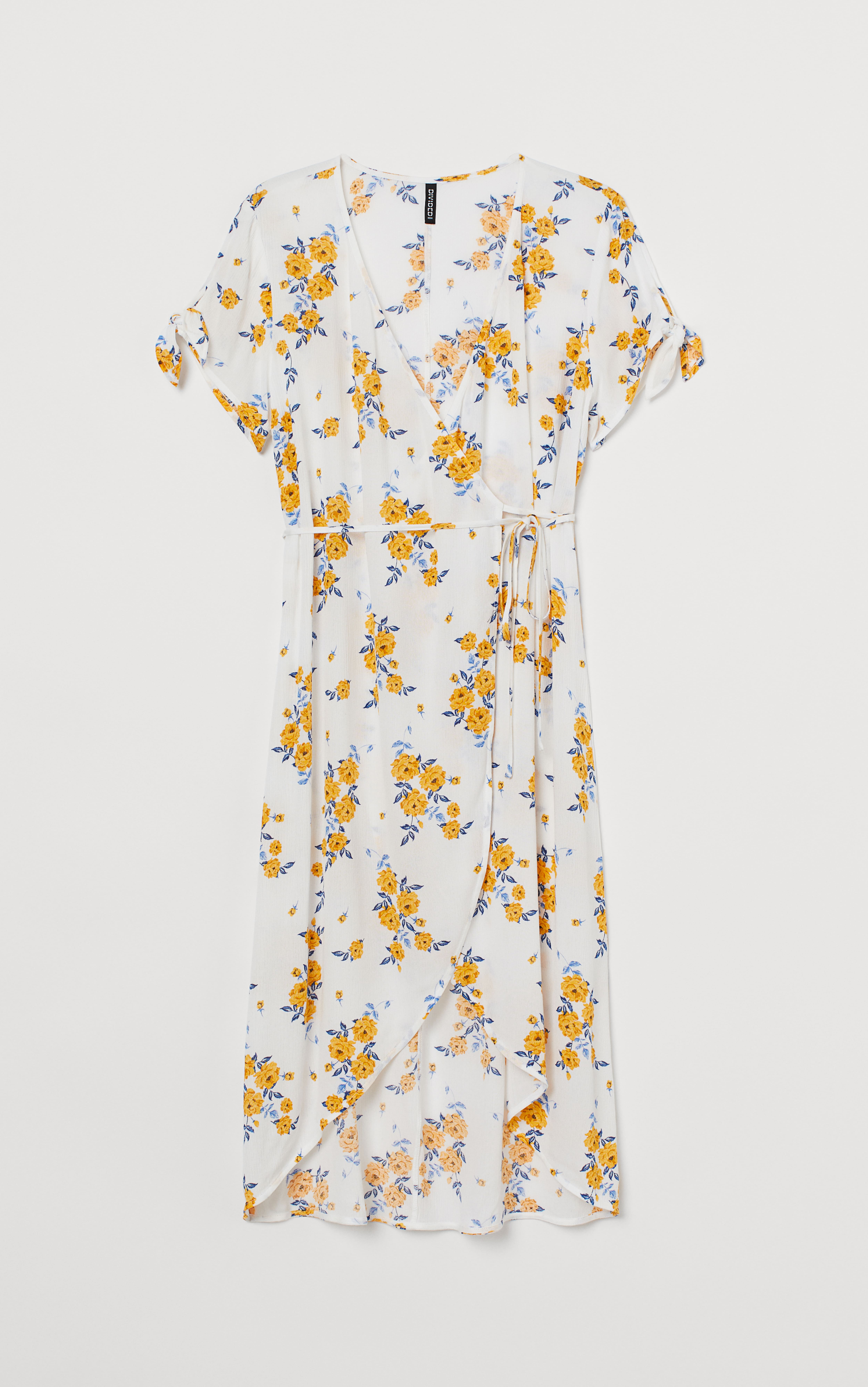 H and m floral wrap dress best sale